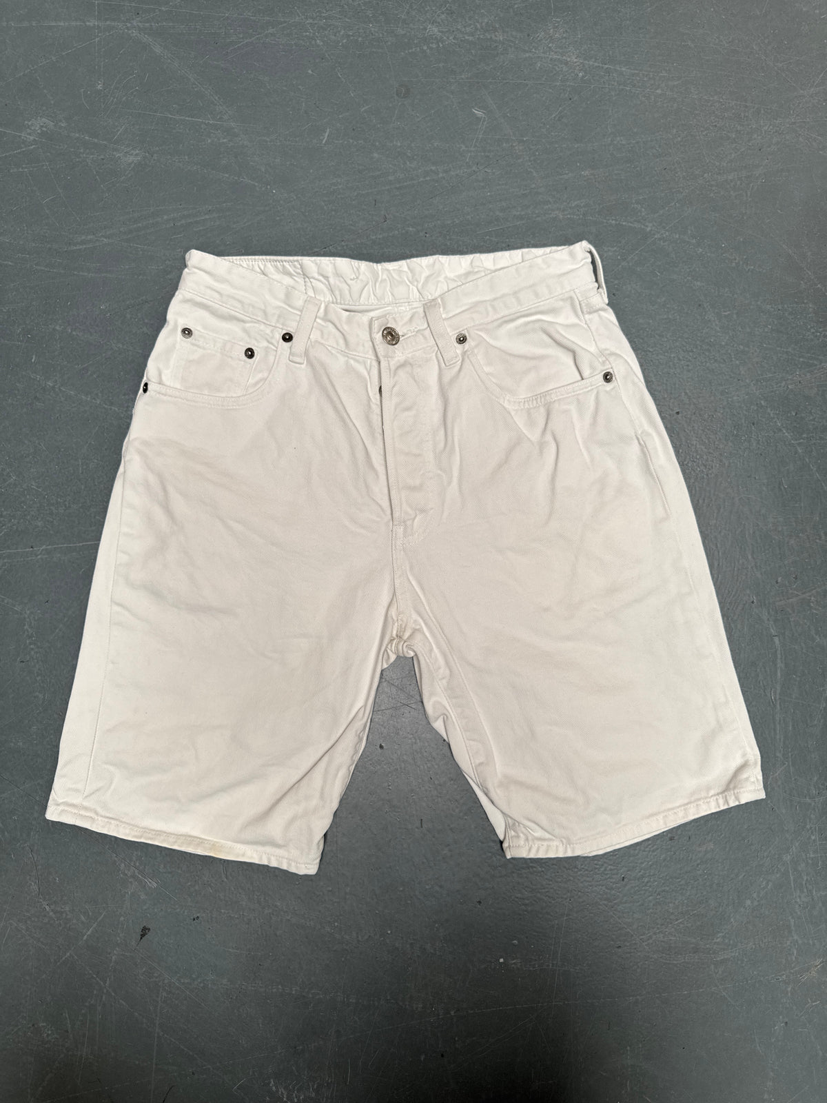 Vintage Levis Cut Off Denim Shorts - 90s Made - W 28 - SH1101
