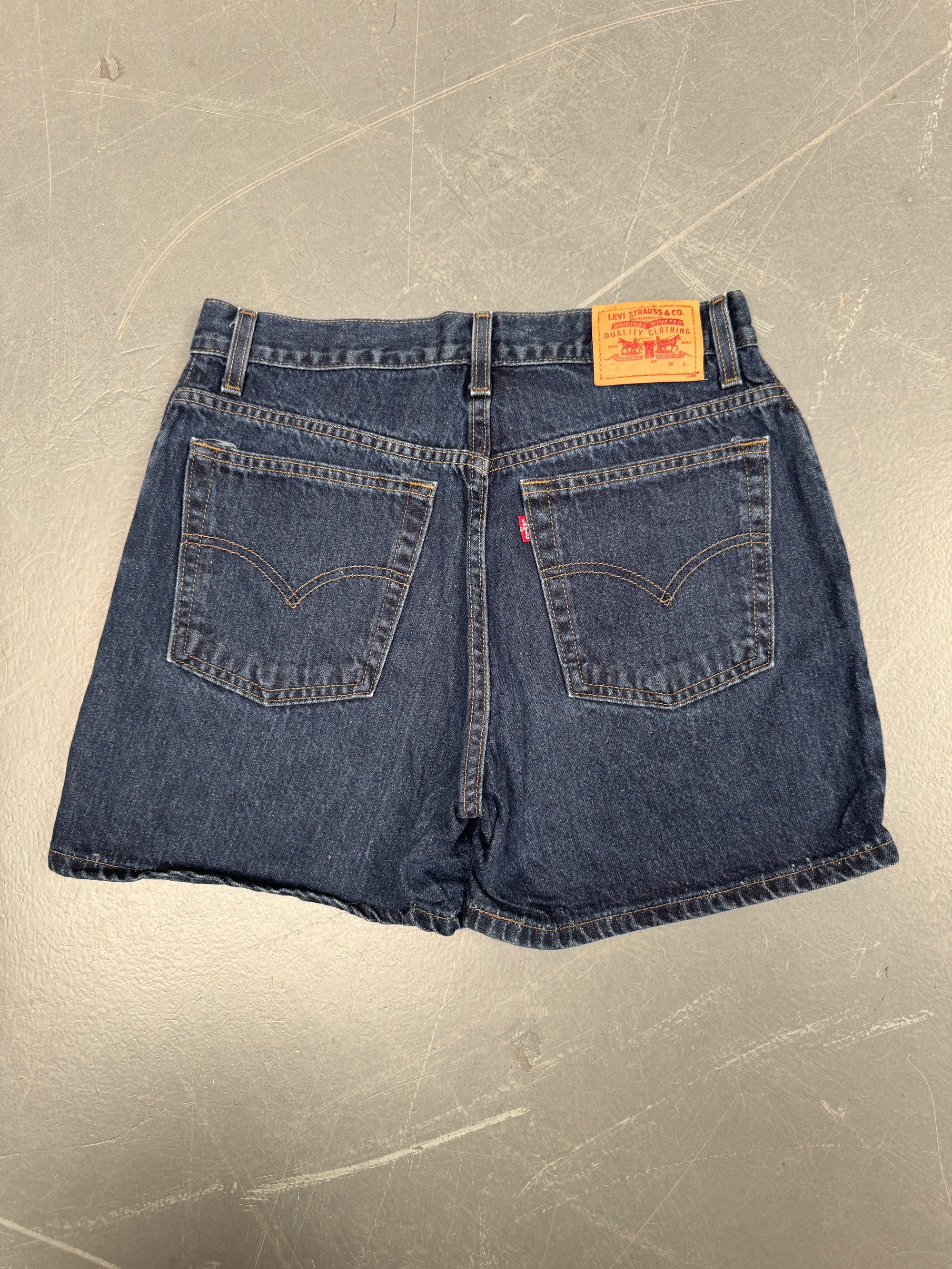 Vintage Ladies Levis Cut Off Denim Shorts - 90s Made - W 29 - SH112
