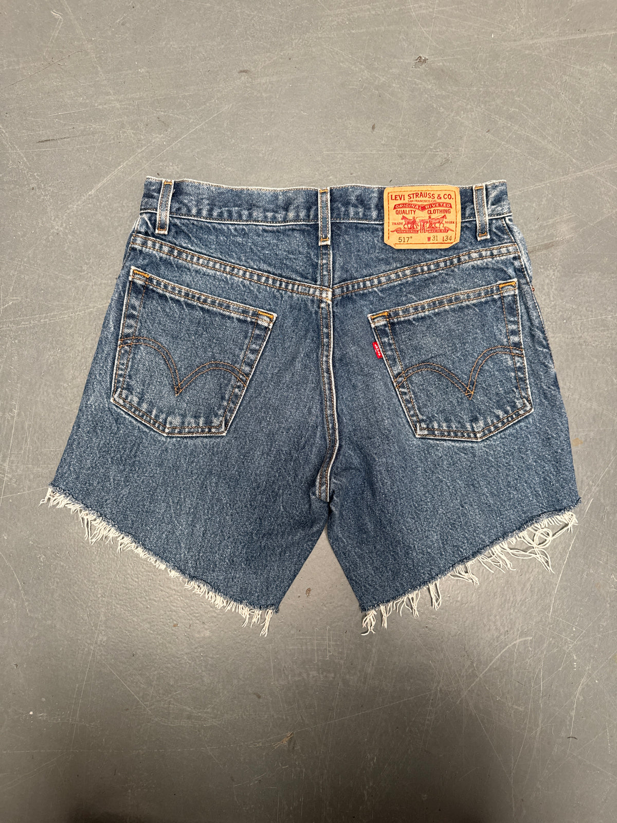 Vintage Levis Cut Off Denim Shorts - 90s Made - W 30 - SH1136