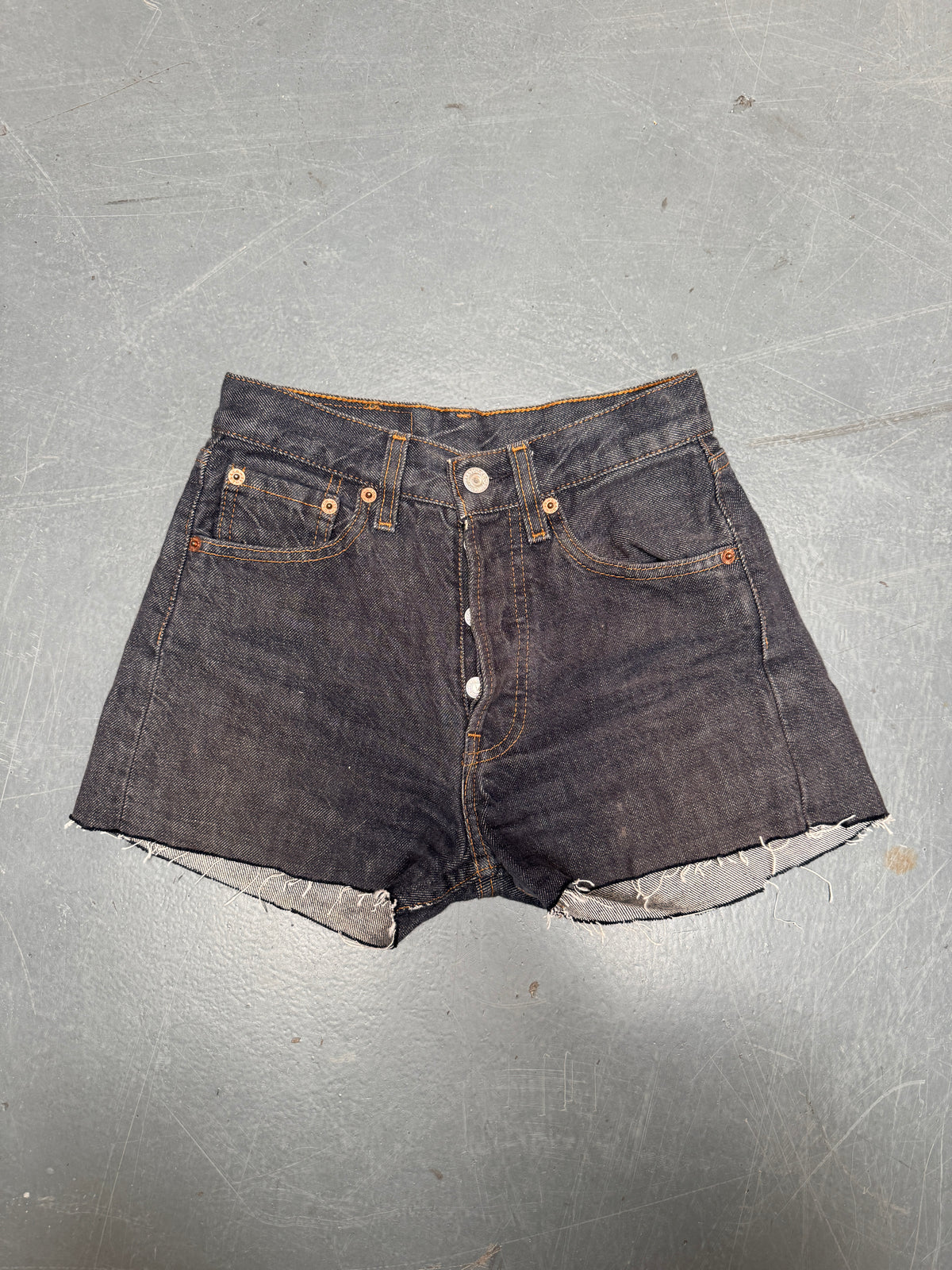 Vintage Levis Cut Off Denim Shorts - 90s Made - W 24 - SH1168
