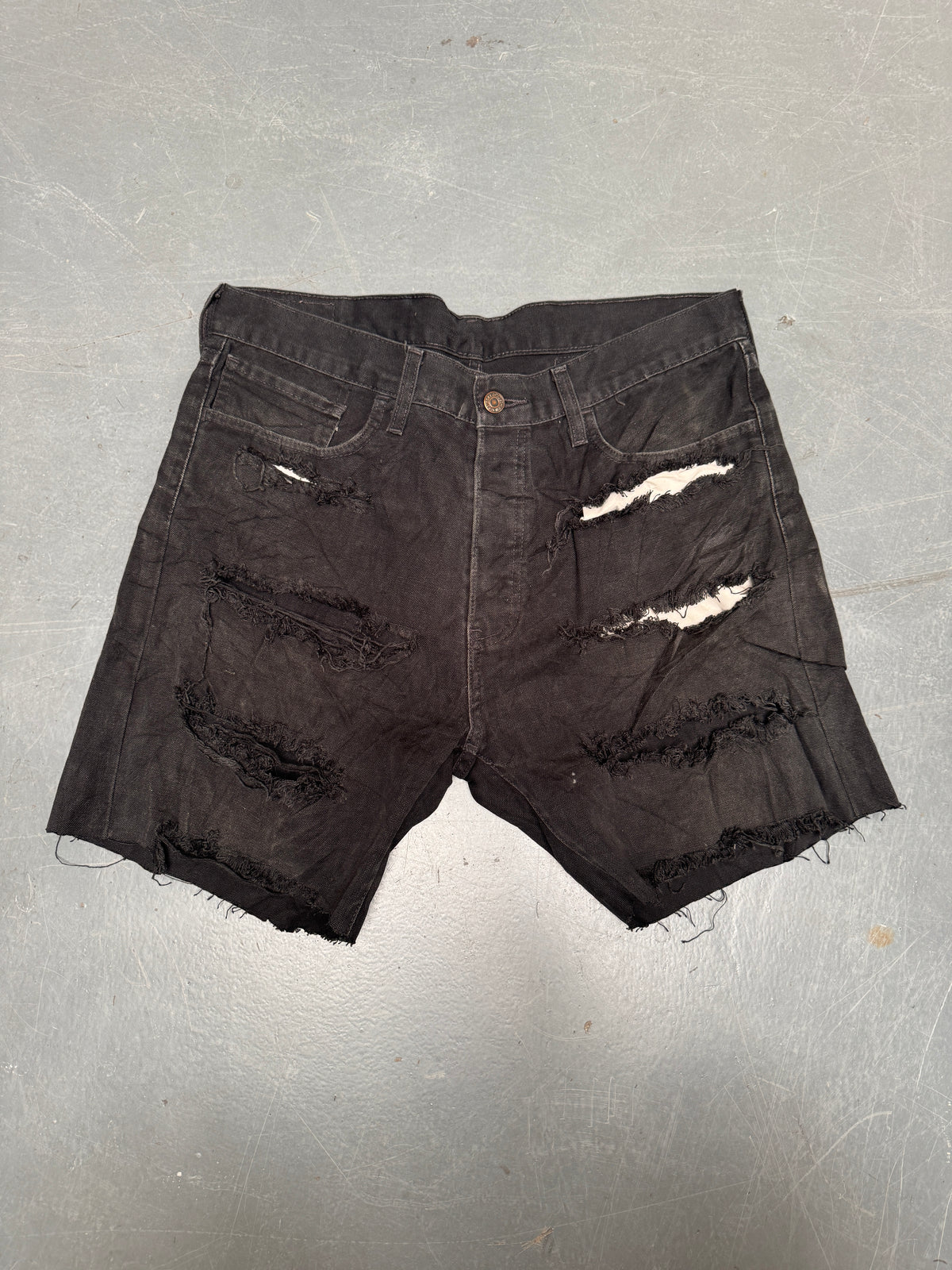 Vintage Levis Cut Off Denim Shorts - 90s Made - W 34 - SH1179