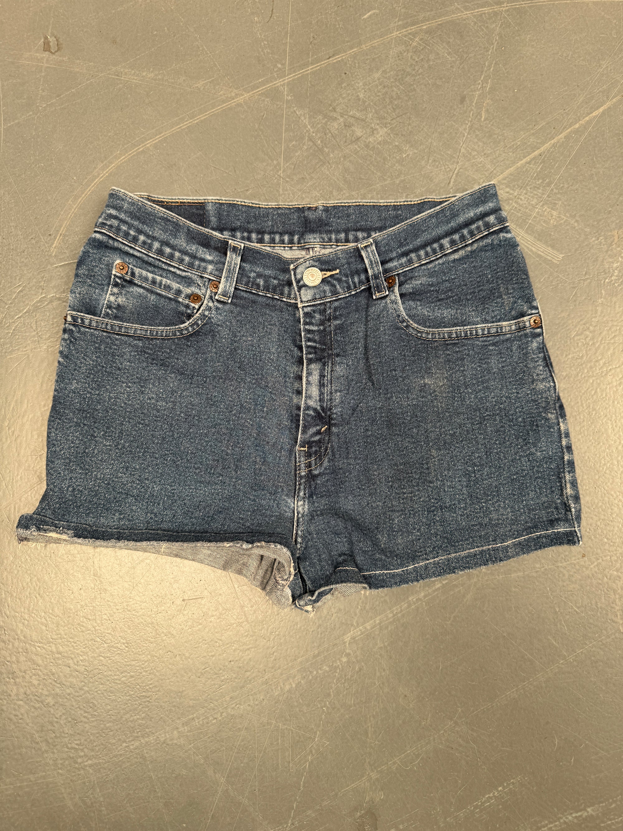 Vintage Ladies Levis Cut Off Denim Shorts - 90s Made - W 27 - SH118