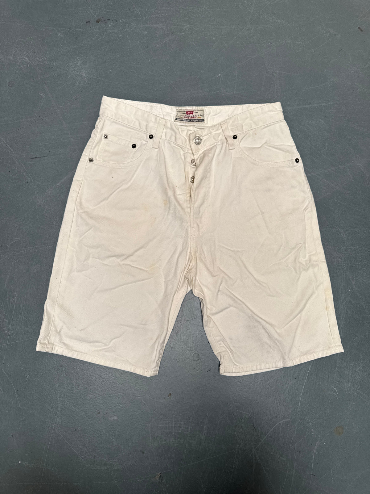 Vintage Levis Cut Off Denim Shorts - 90s Made - W 28 - SH1190