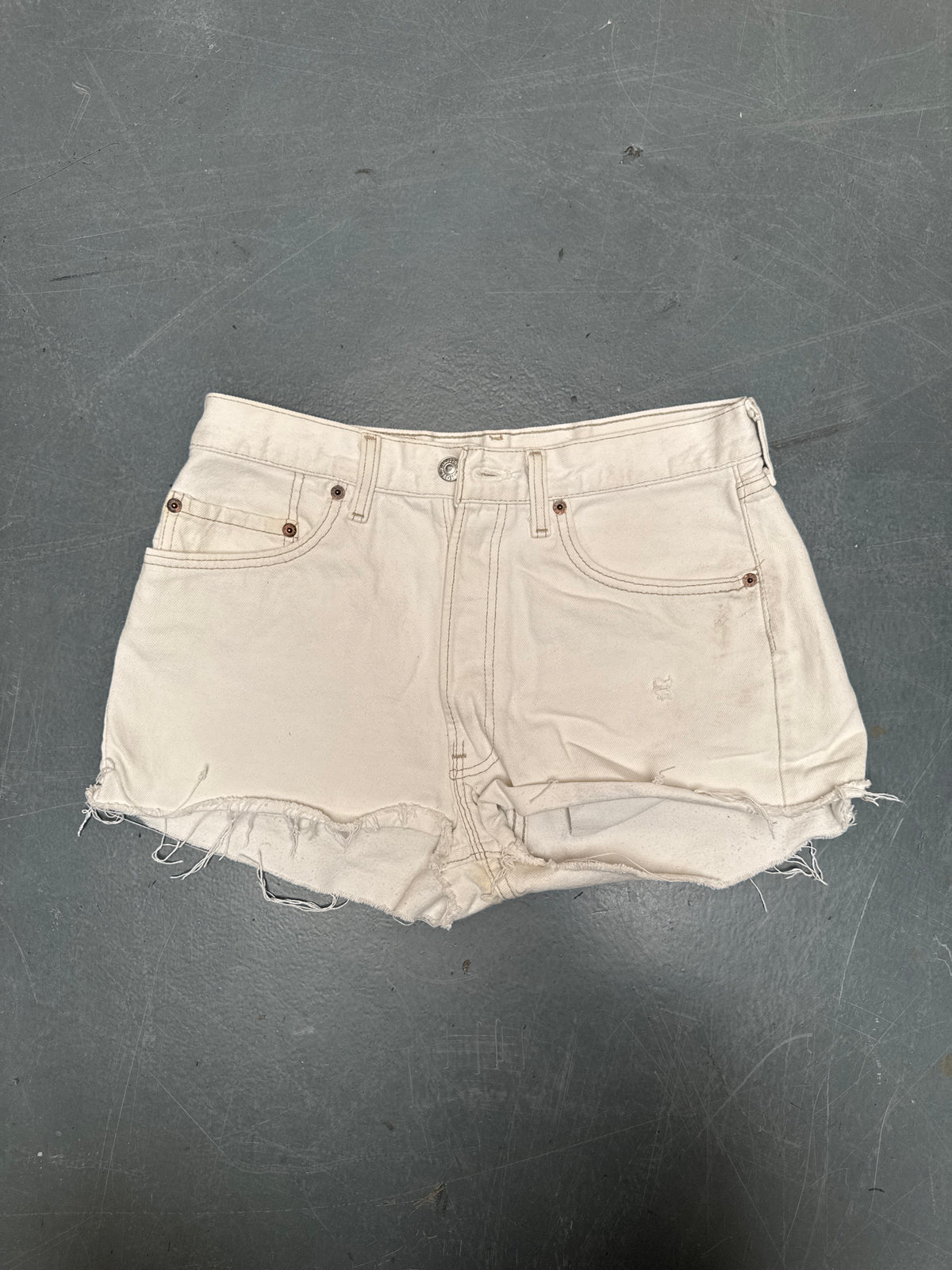 Vintage Levis Cut Off Denim Shorts - 90s Made - W 30 - SH1192