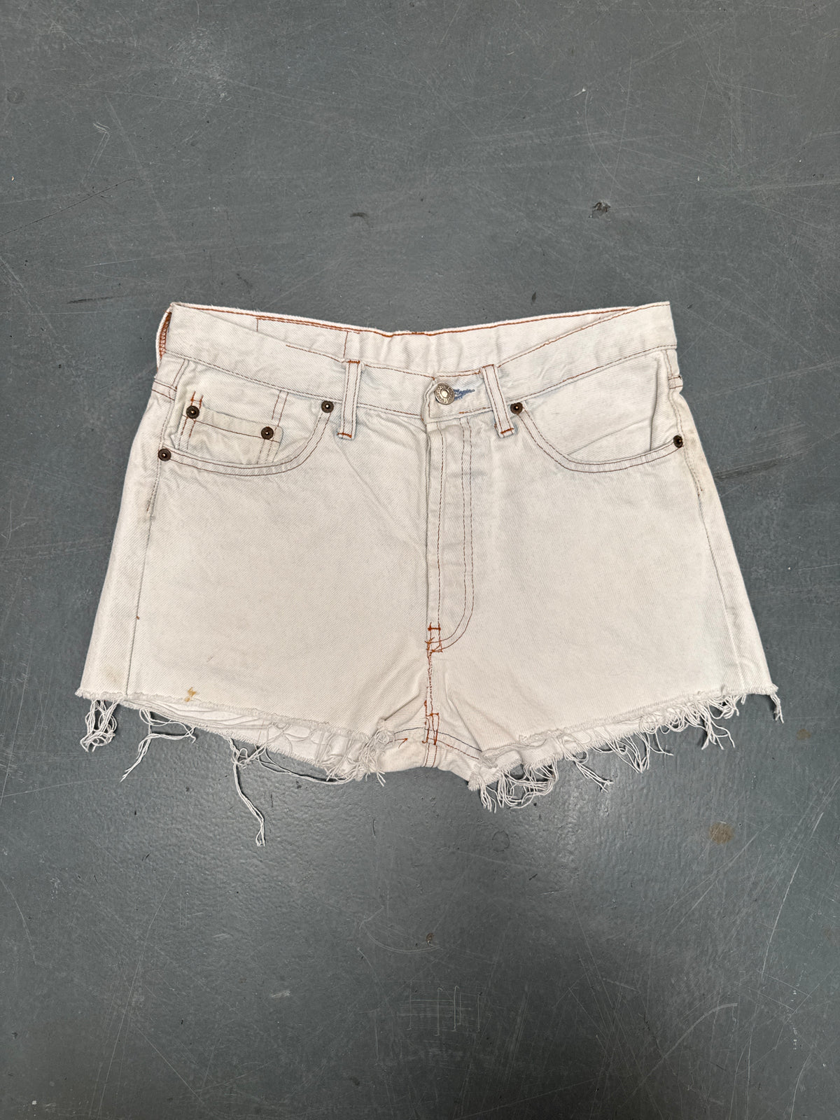 Vintage Levis Cut Off Denim Shorts - 90s Made - W 30 - SH1195