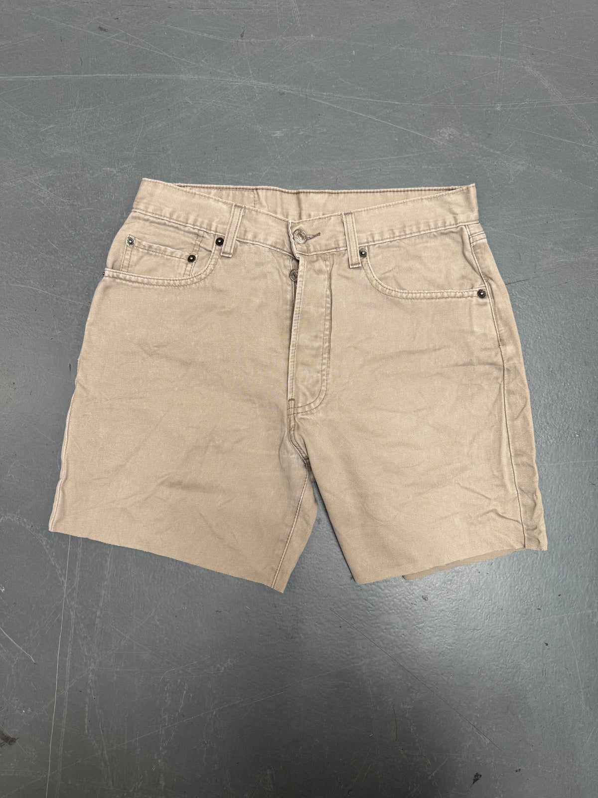 Vintage Levis Cut Off Denim Shorts - 90s Made - W 28 - SH1201