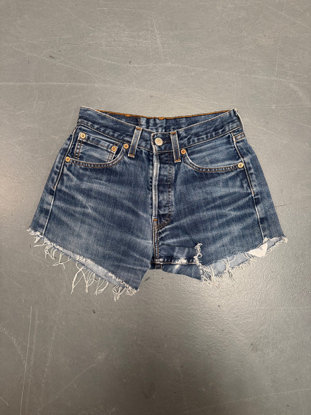 Vintage Levis Cut Off Denim Shorts - 90s Made - W 24 - SH1221