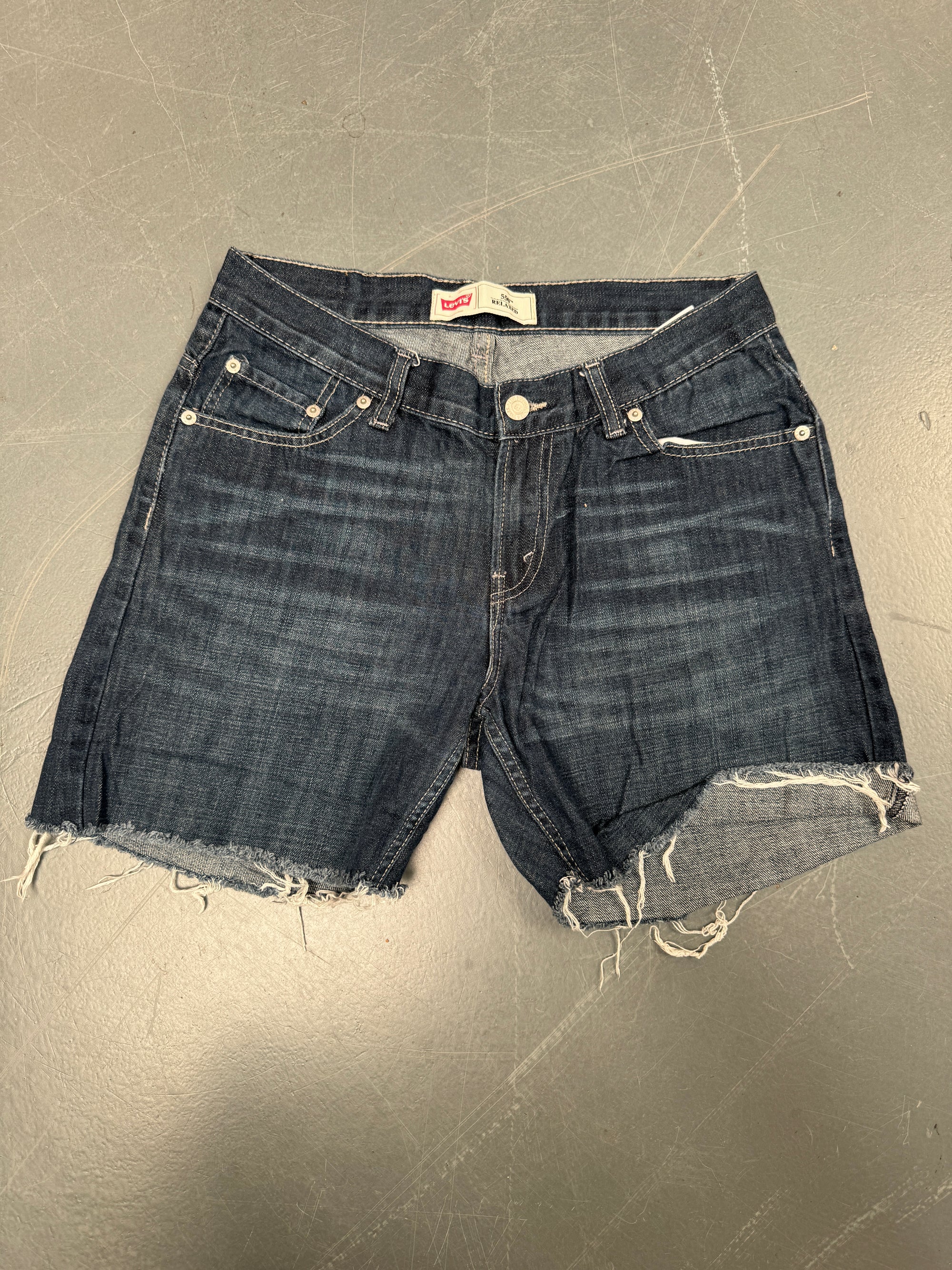Vintage Ladies Levis Cut Off Denim Shorts - 90s Made - W 30 - SH135