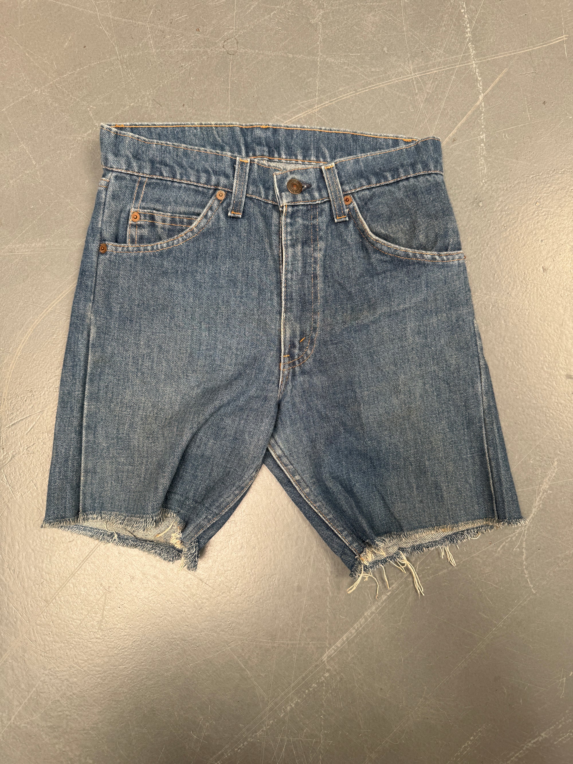 Vintage Ladies Levis Cut Off Denim Shorts - 90s Made - W 28 - SH140