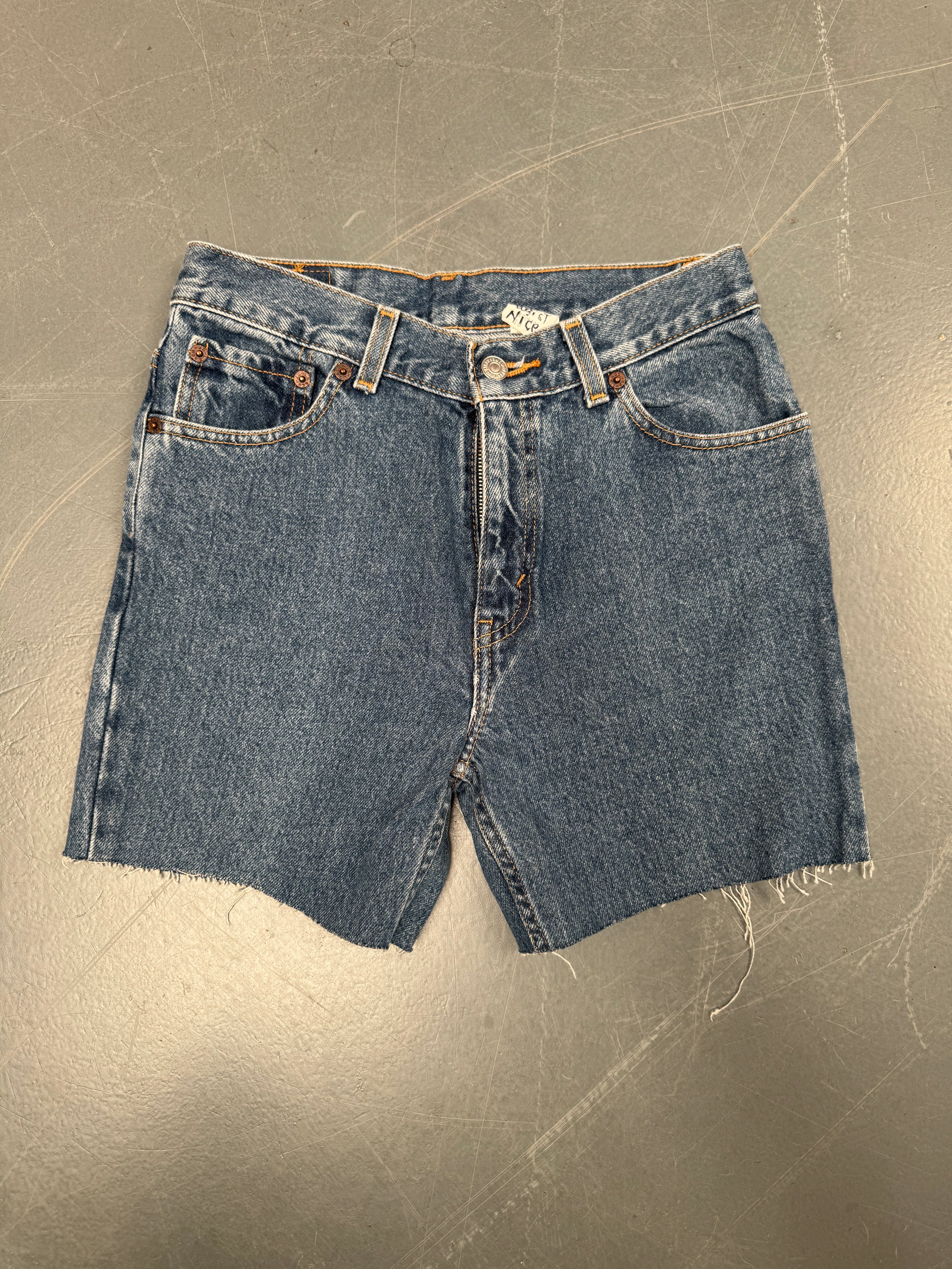 Vintage Ladies Levis Cut Off Denim Shorts - 90s Made - W 26 - SH141