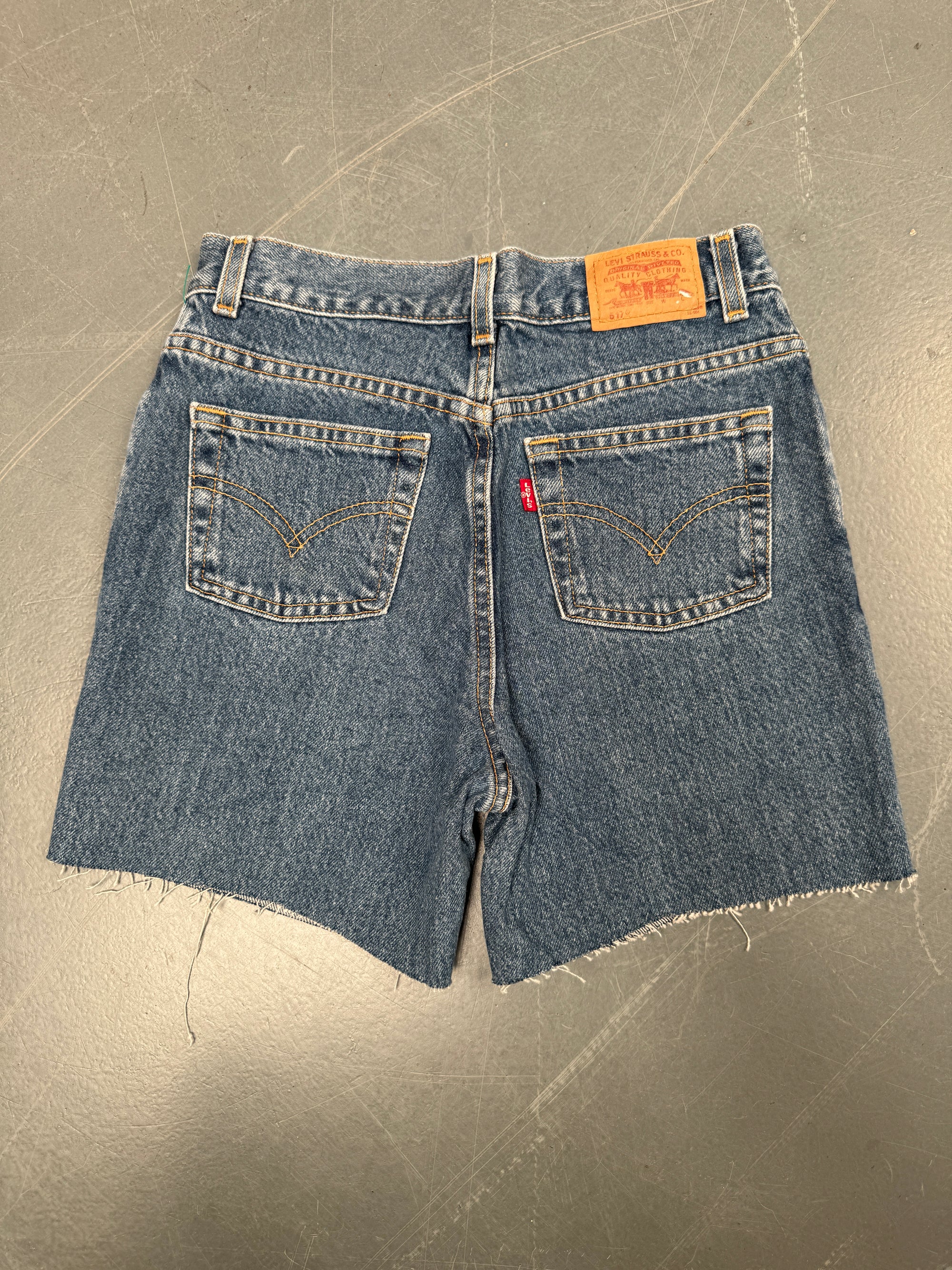 Vintage Ladies Levis Cut Off Denim Shorts - 90s Made - W 26 - SH141