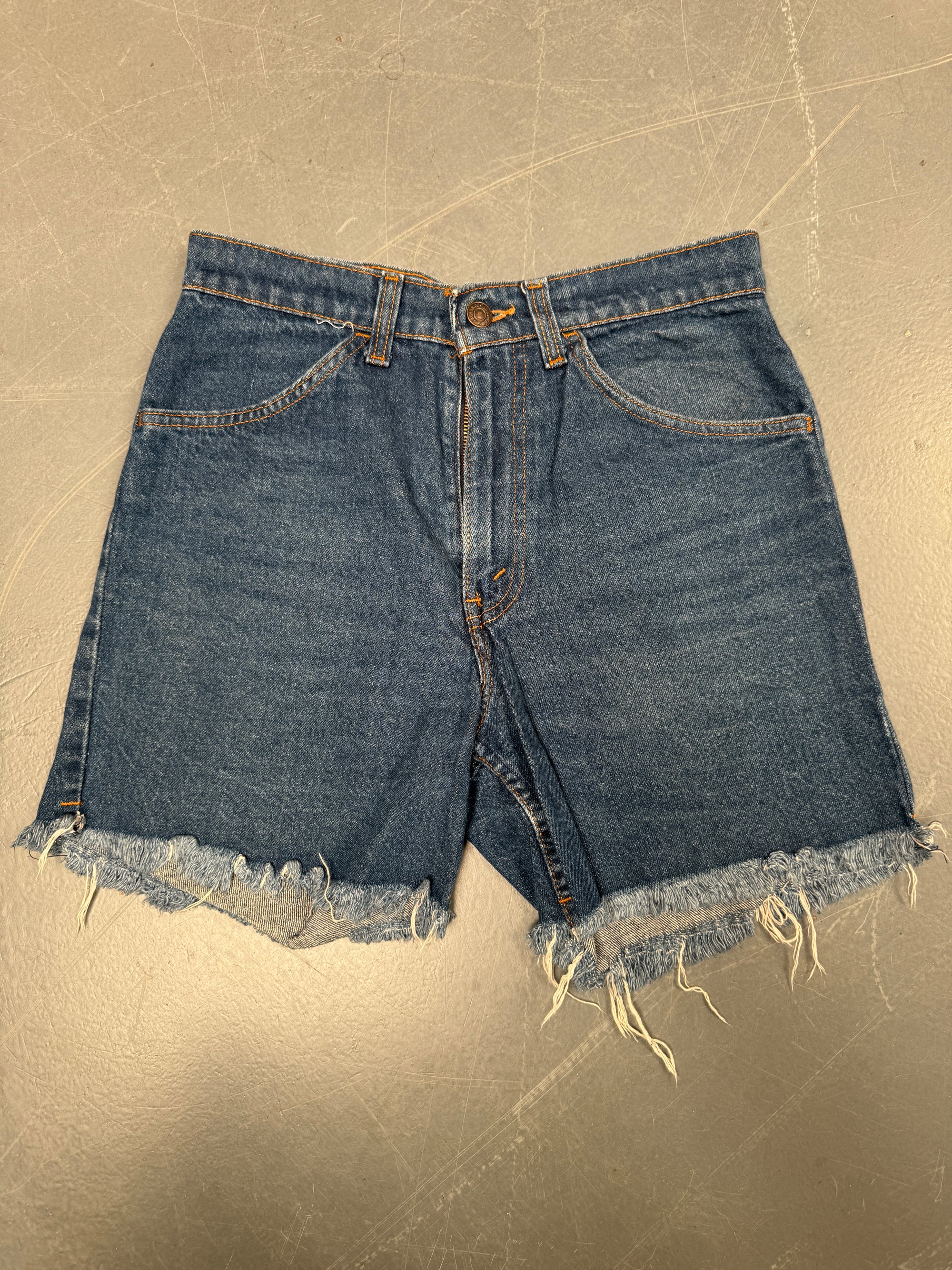 Vintage Ladies Levis Cut Off Denim Shorts - 90s Made - W 28 - SH142