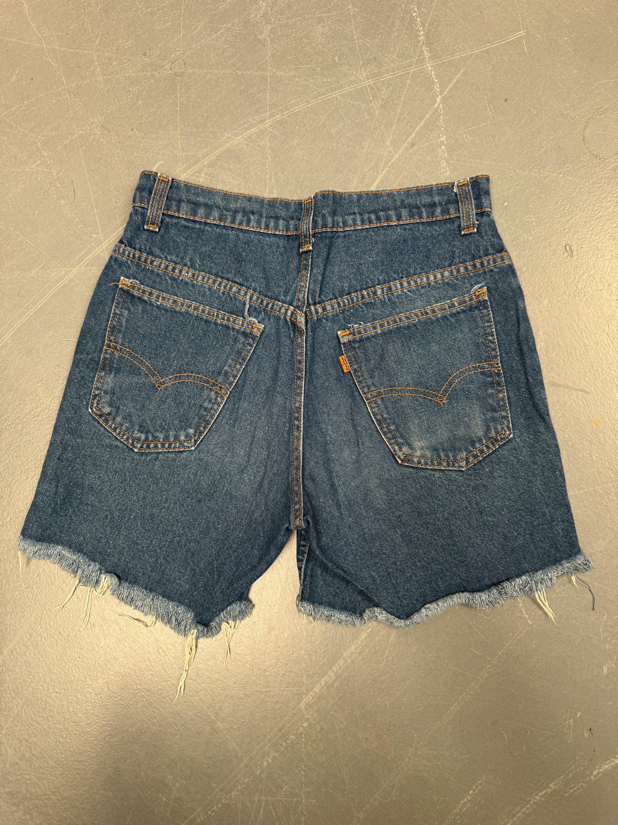 Vintage Ladies Levis Cut Off Denim Shorts - 90s Made - W 28 - SH142