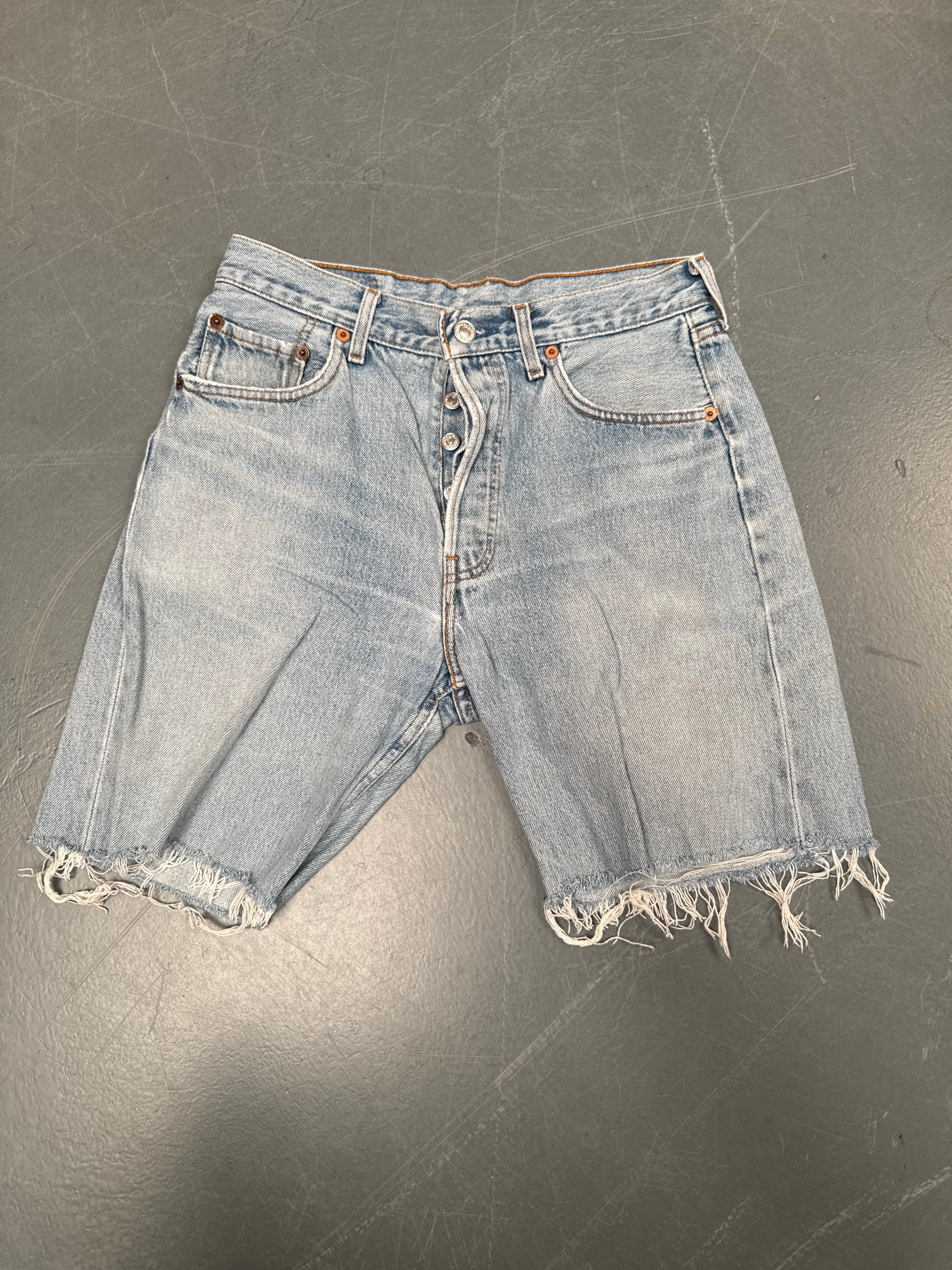 Vintage Ladies Levis Cut Off Denim Shorts - 90s Made - W 27 - SH160