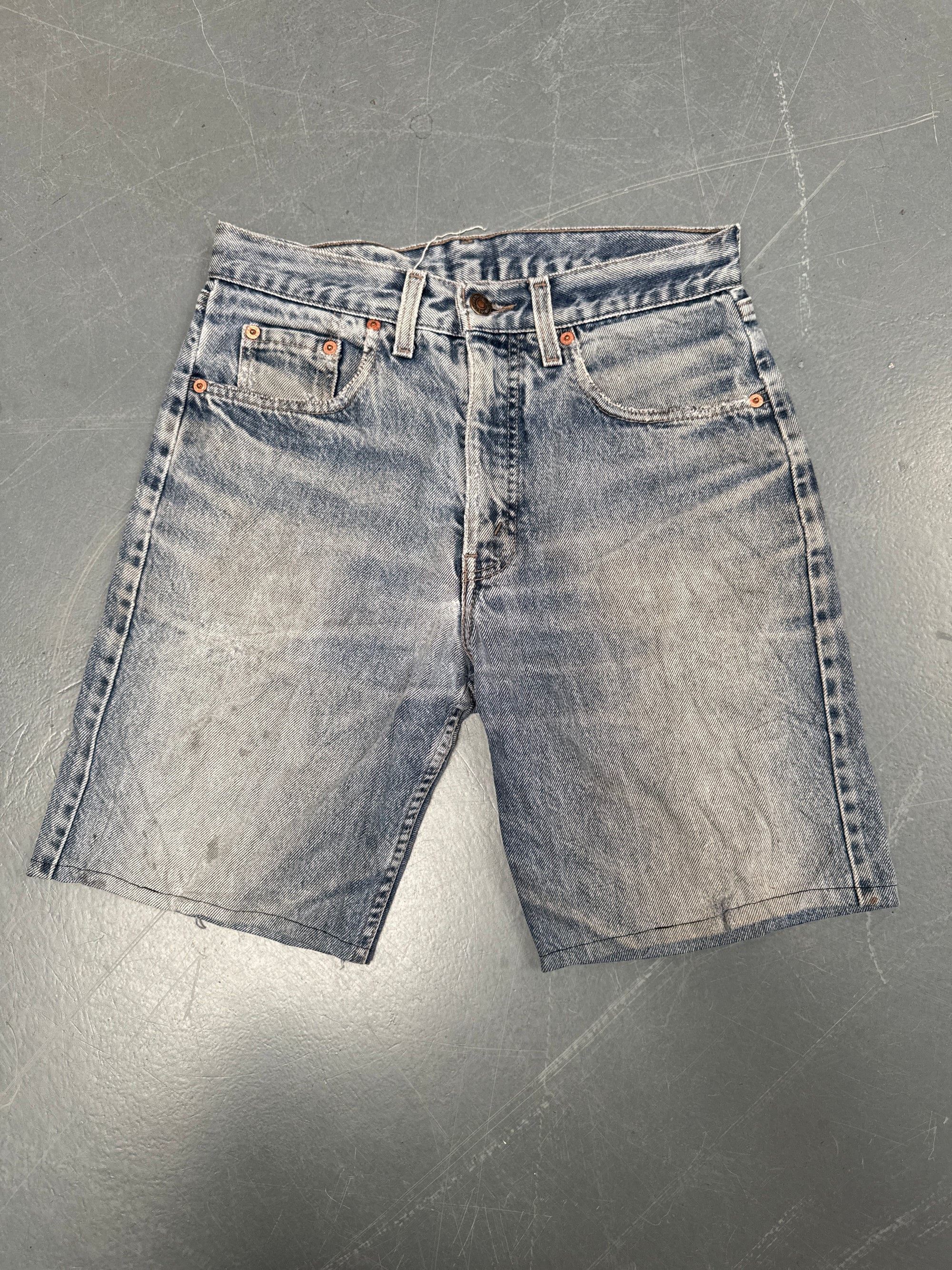 Vintage Ladies Levis Cut Off Denim Shorts - 90s Made - W 28 - SH169