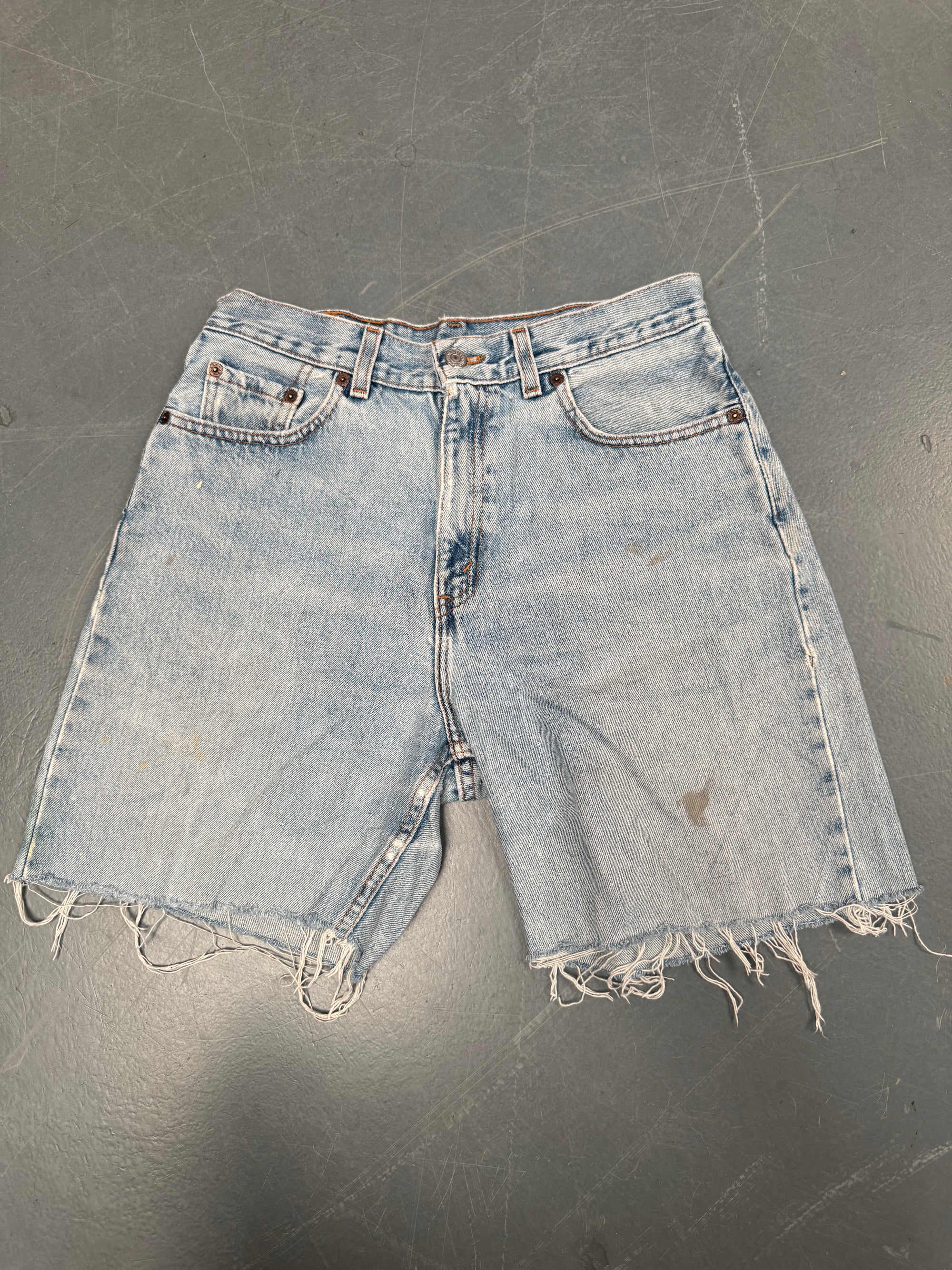 Vintage Ladies Levis Cut Off Denim Shorts - 90s Made - W 29 - SH170