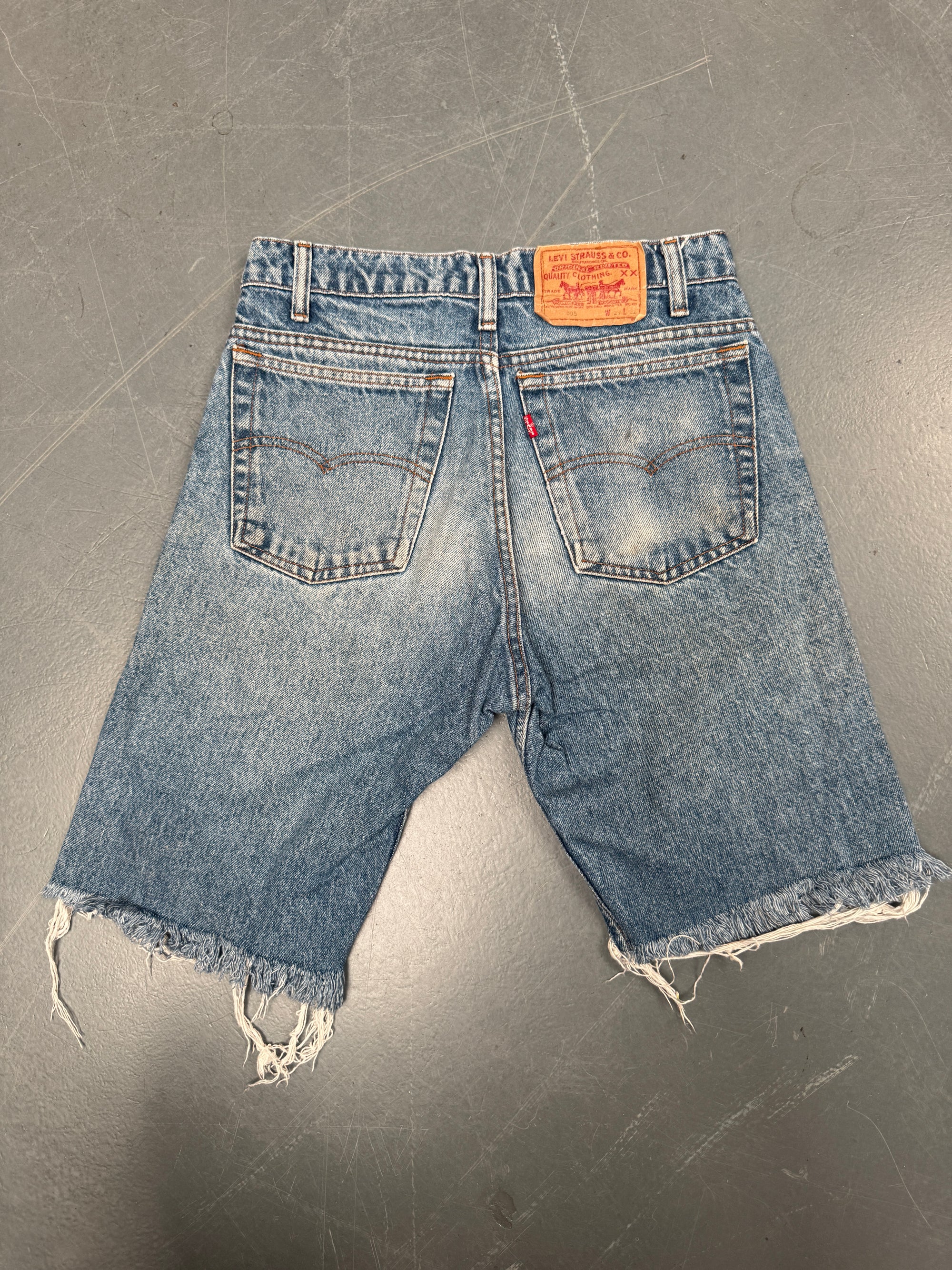 Vintage Ladies Levis Cut Off Denim Shorts - 90s Made - W 27 - SH173