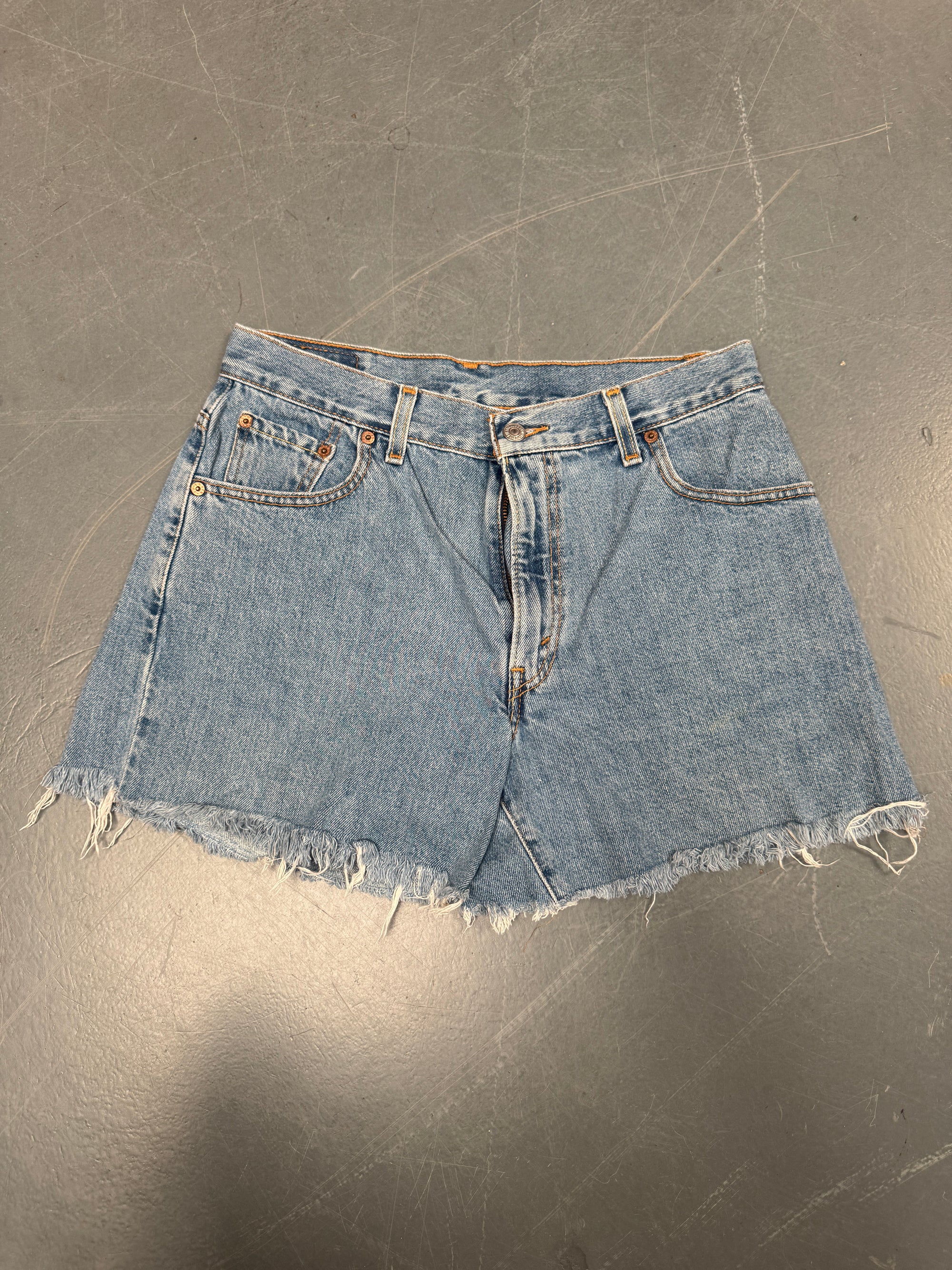Vintage Ladies Levis Cut Off Denim Shorts - 90s Made - W 27 - SH174
