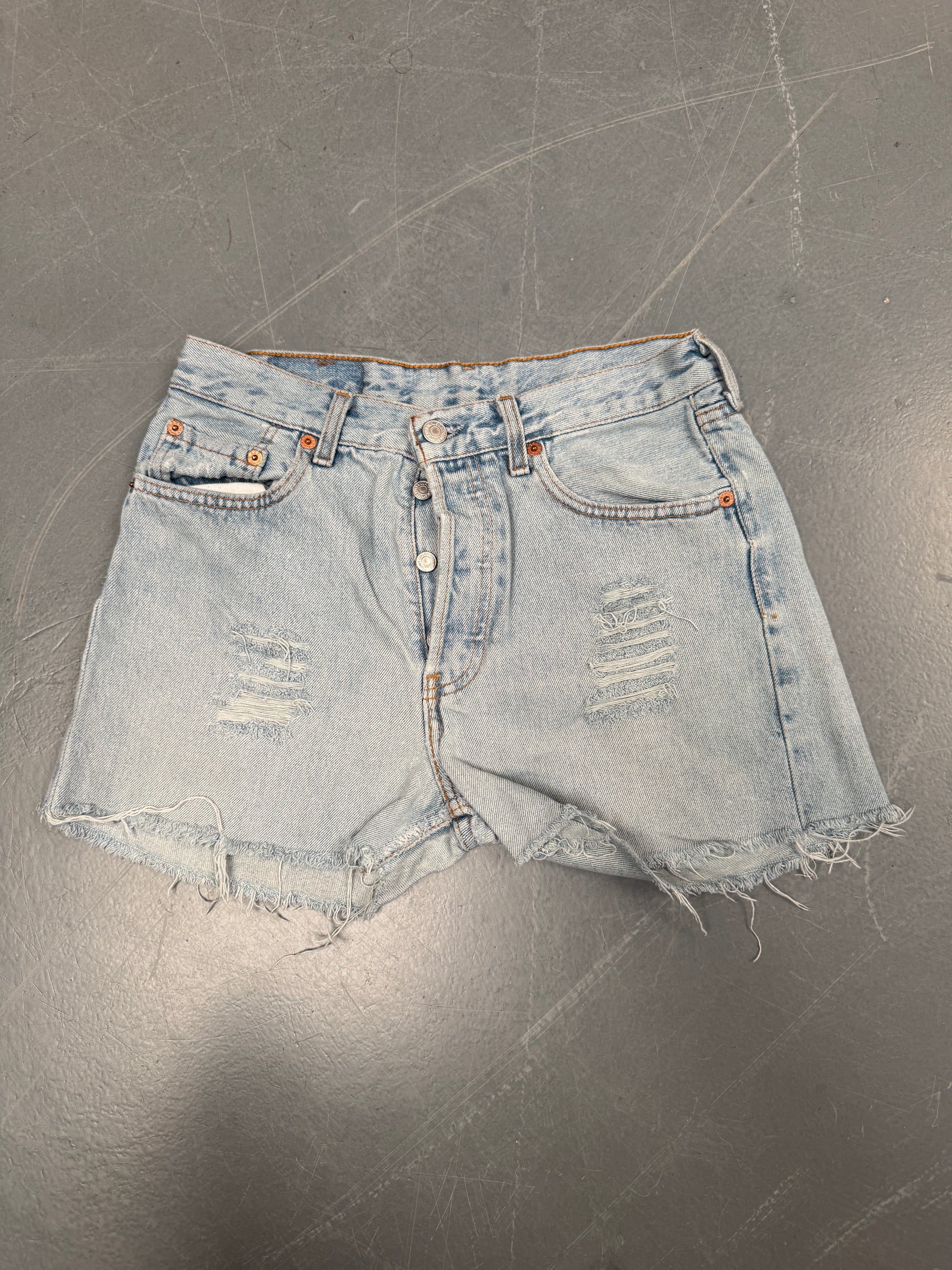 Vintage Ladies Levis Cut Off Denim Shorts - 90s Made - W 27 - SH180