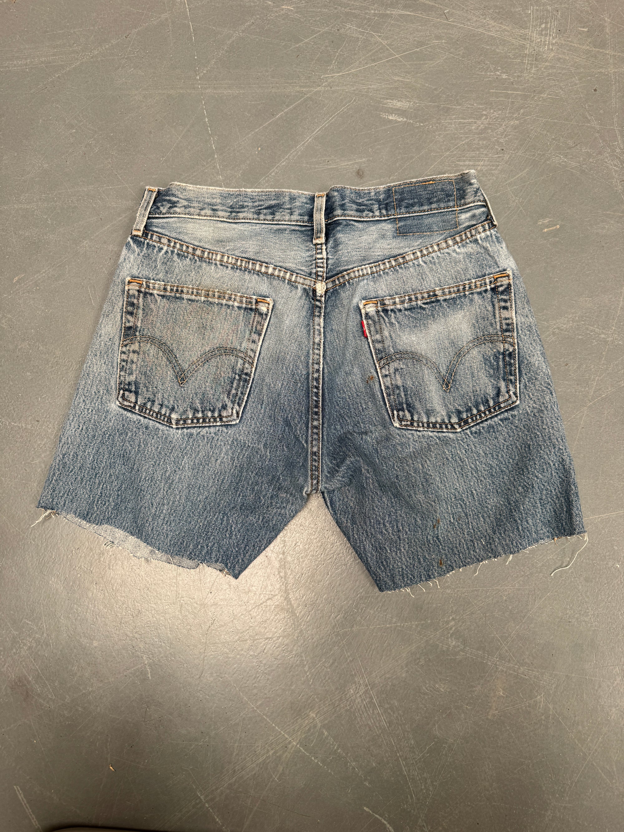 Vintage Ladies Levis Cut Off Denim Shorts - 90s Made - W 30 - SH184