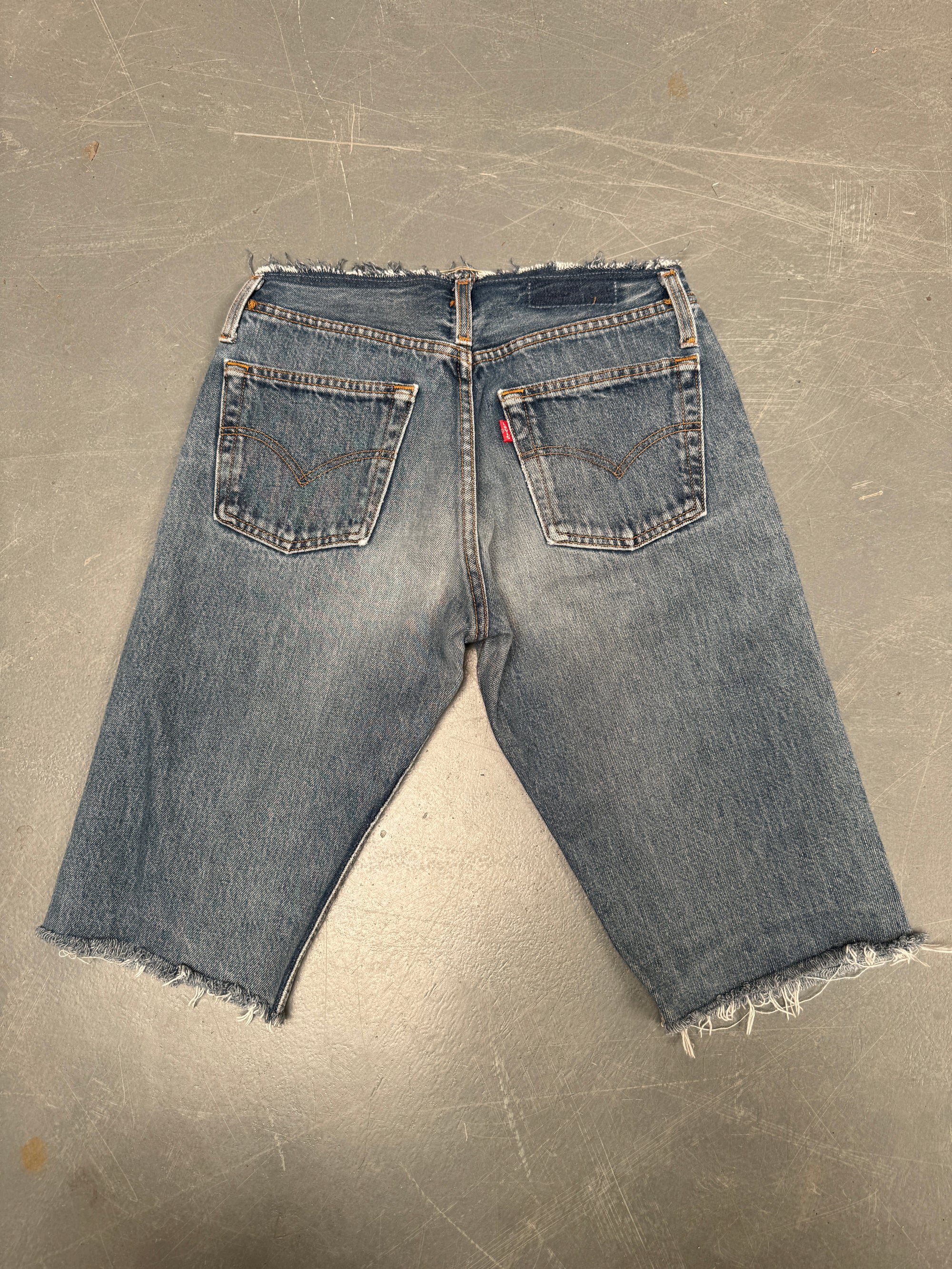 Vintage Ladies Levis Cut Off Denim Shorts - 90s Made - W 28 - SH191