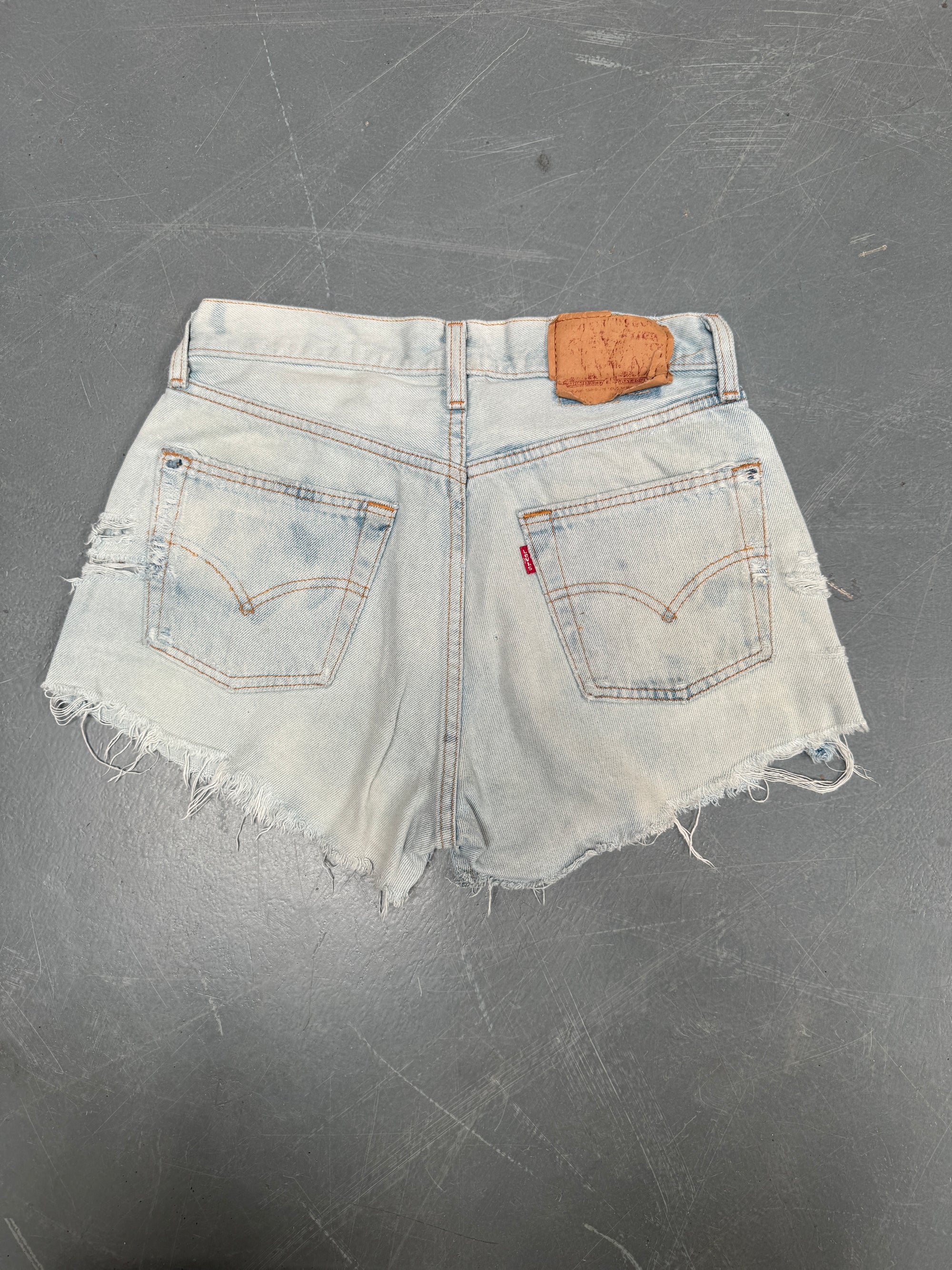 Vintage Ladies Levis Cut Off Denim Shorts - 90s Made - W 28 - SH193