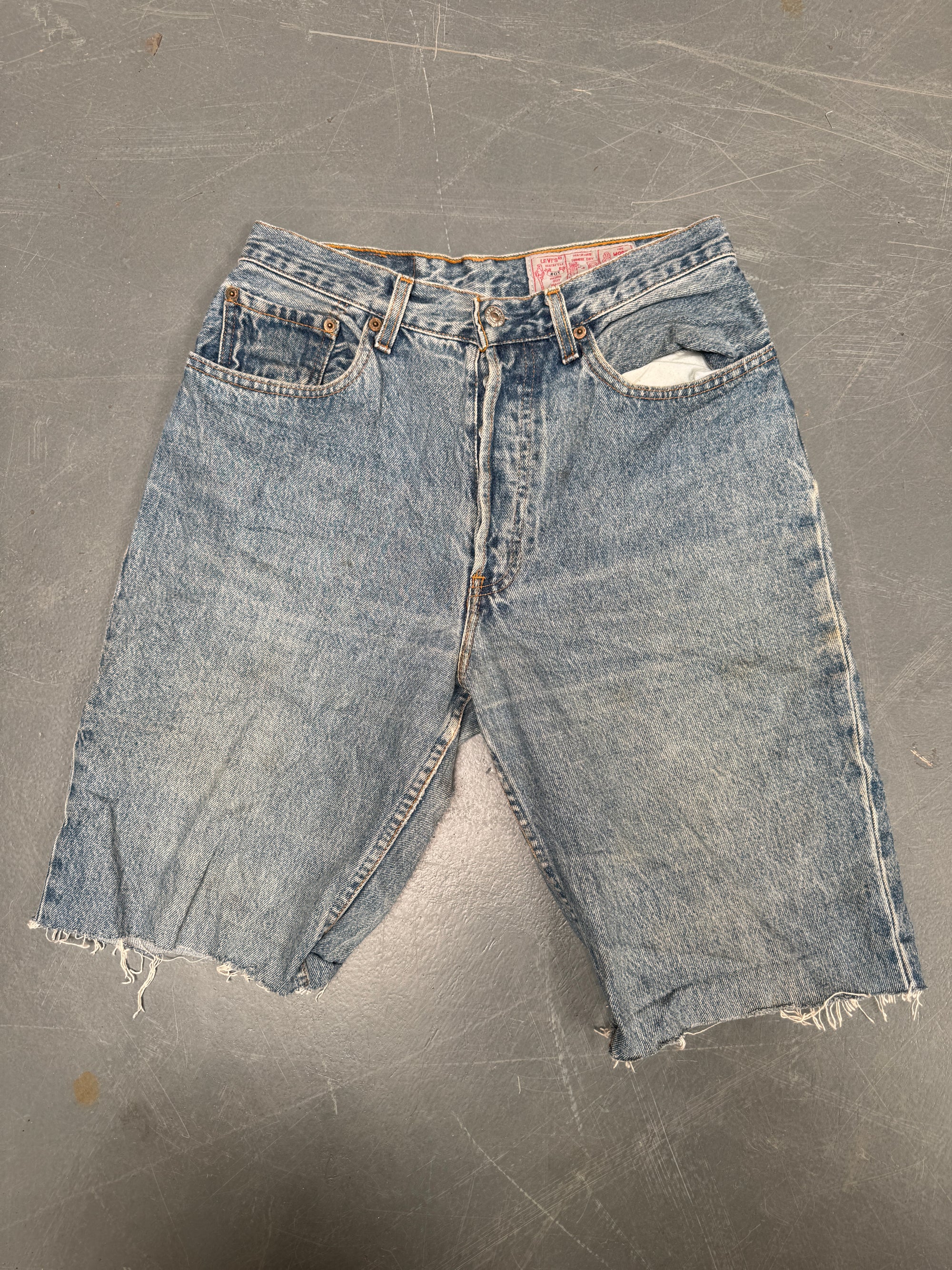 Vintage Ladies Levis Cut Off Denim Shorts - 90s Made - W 27 - SH197
