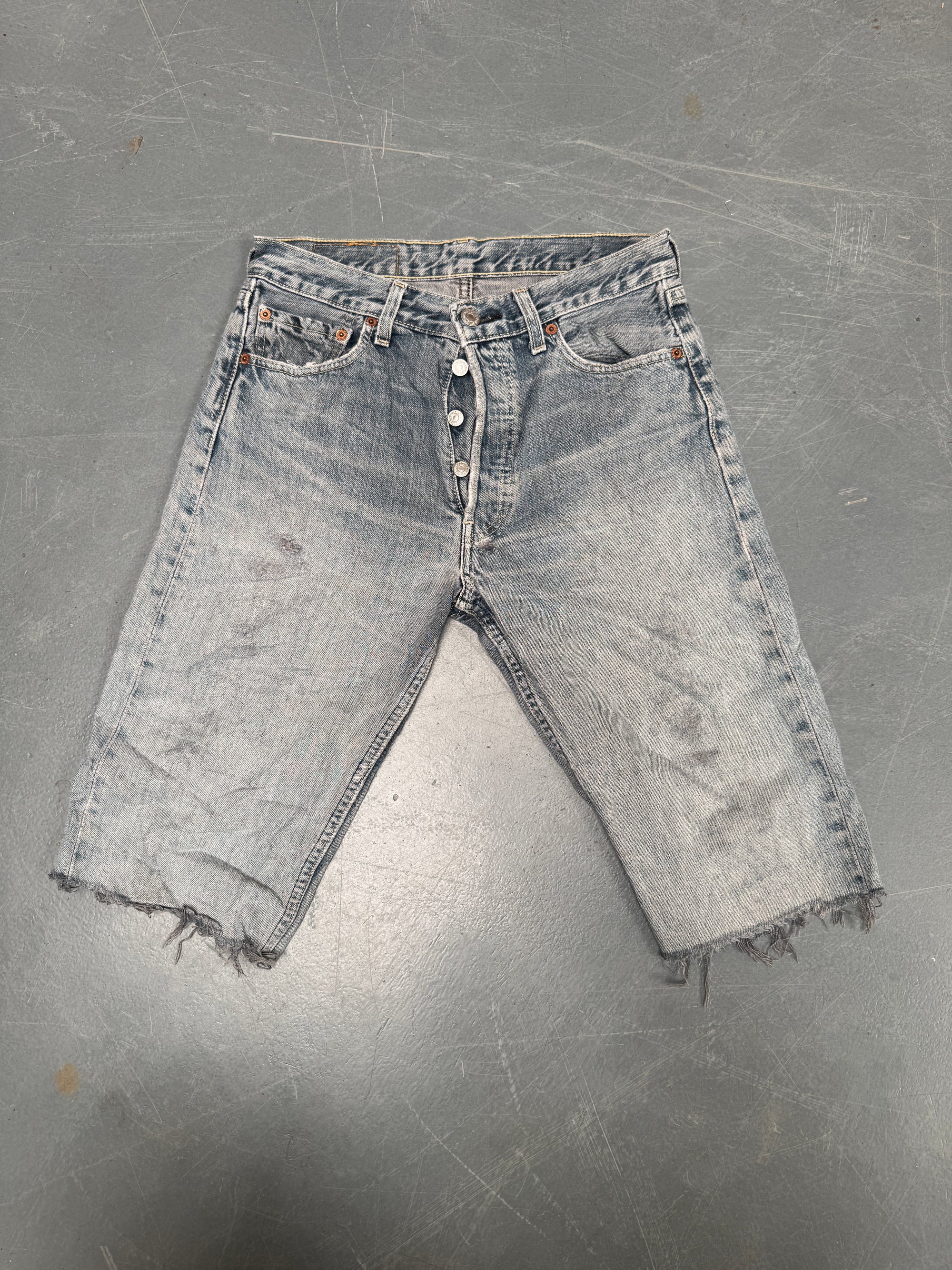 Vintage Ladies Levis Cut Off Denim Shorts - 90s Made - W 28 - SH198
