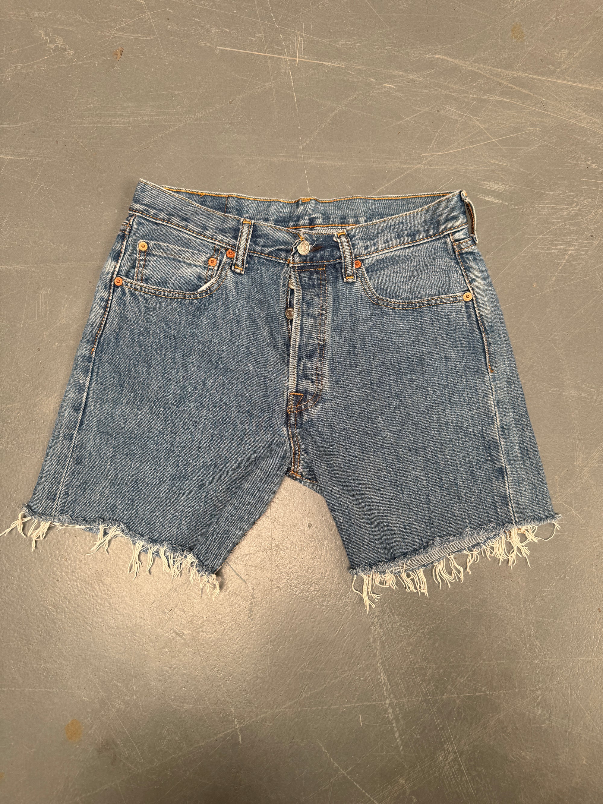 Vintage Ladies Levis Cut Off Denim Shorts - 90s Made - W 29 - SH201