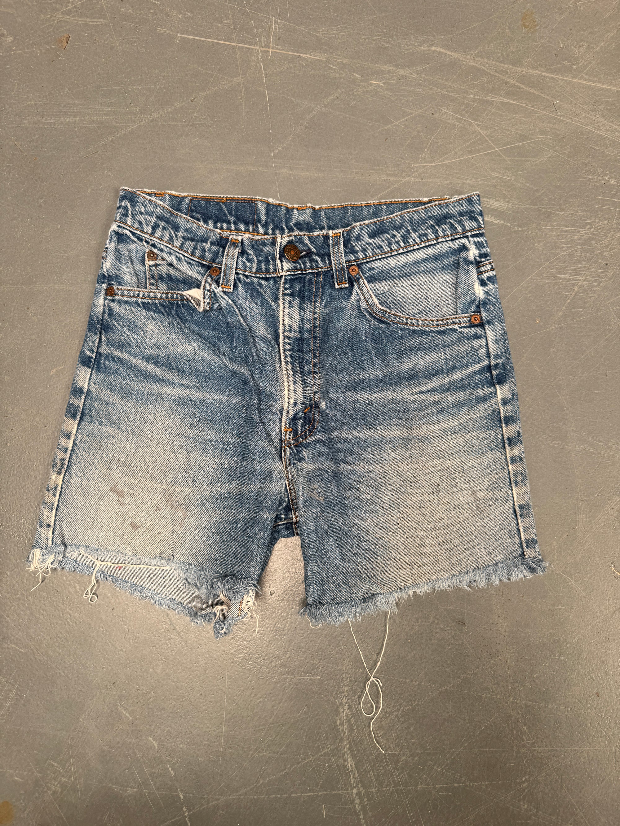Vintage Ladies Levis Cut Off Denim Shorts - 90s Made - W 28 - SH205