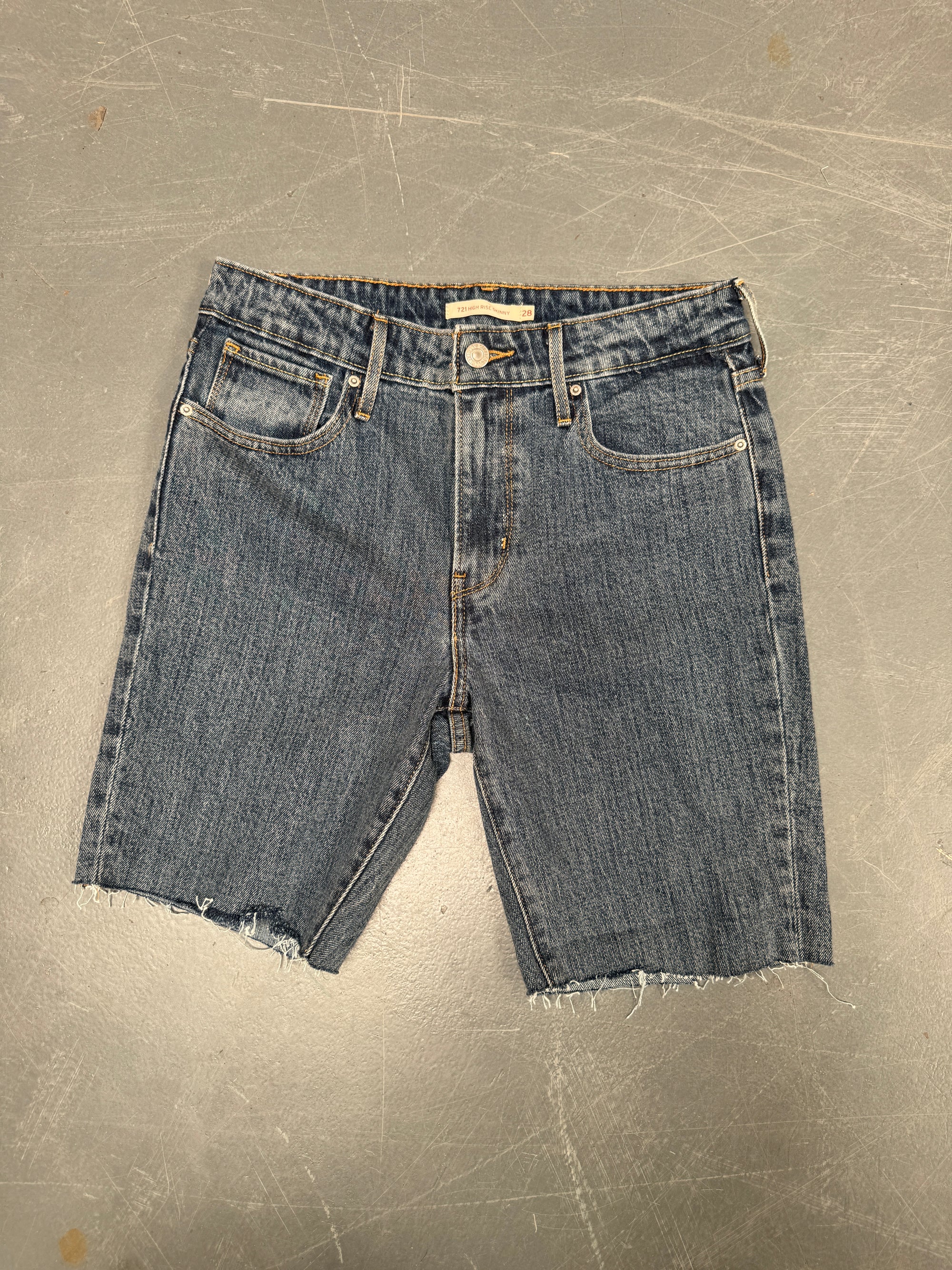 Vintage Ladies Levis Cut Off Denim Shorts - 90s Made - W 29 - SH206