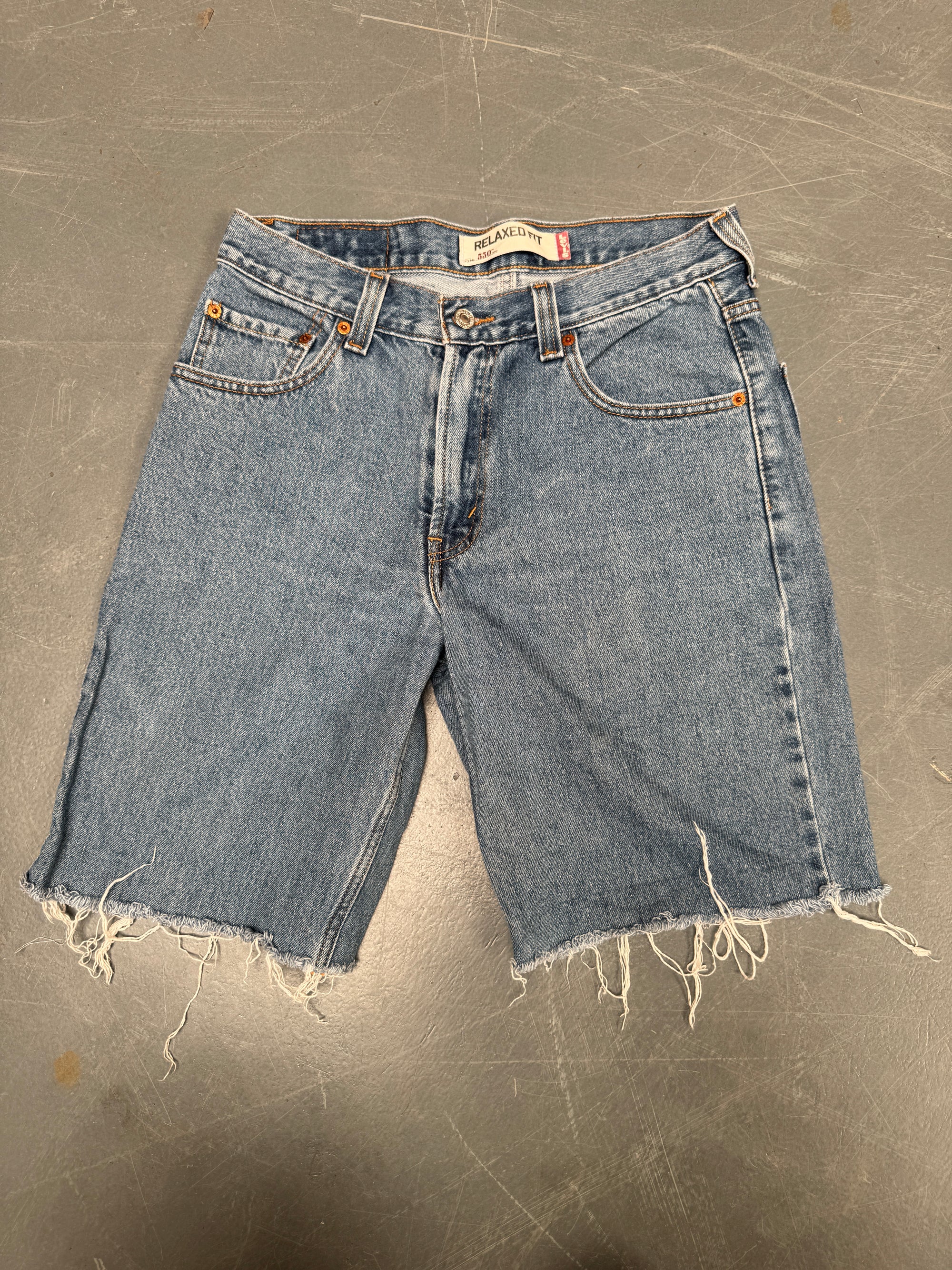 Vintage Ladies Levis Cut Off Denim Shorts - 90s Made - W 30 - SH214