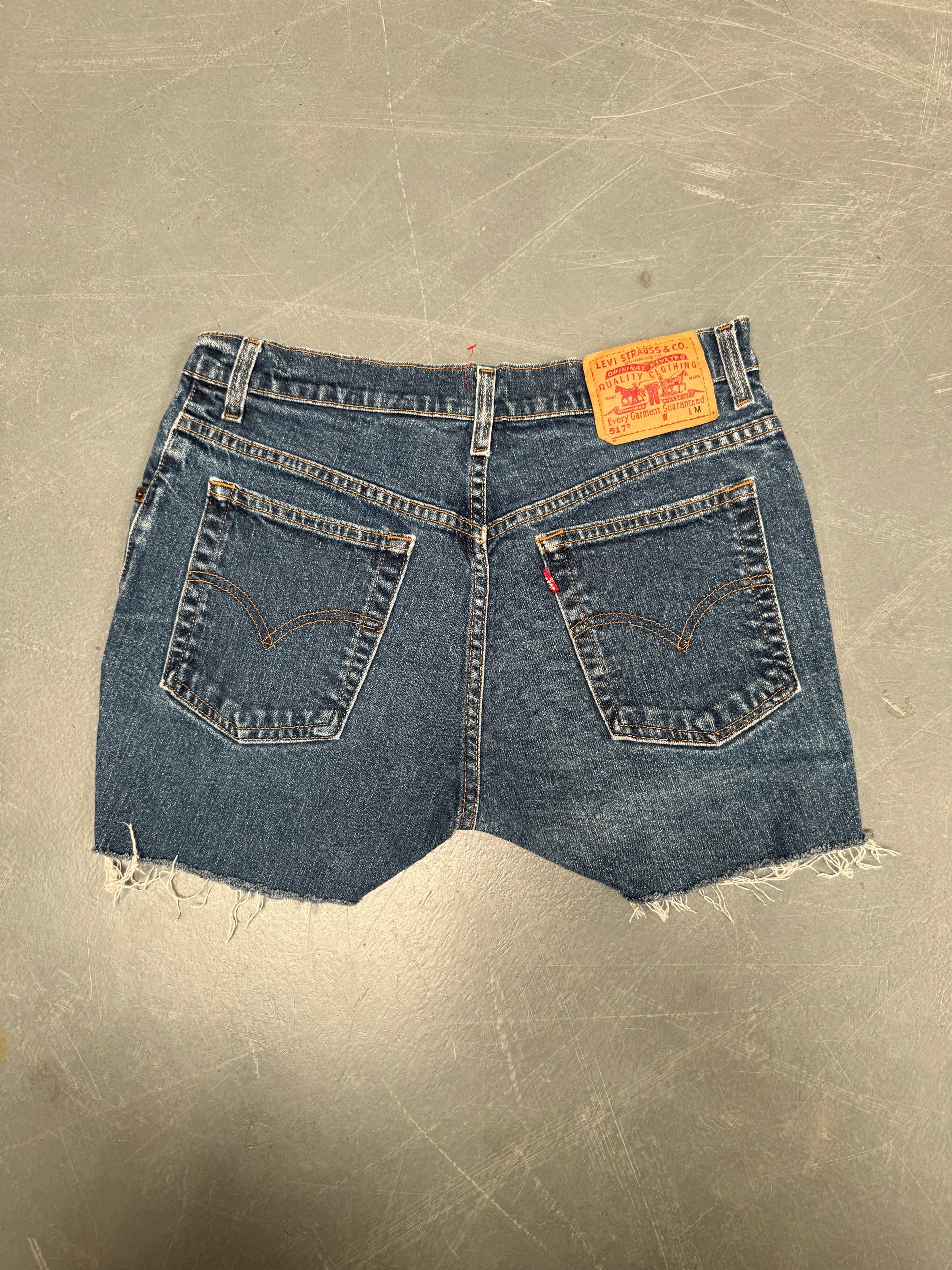 Vintage Ladies Levis Cut Off Denim Shorts - 90s Made - W 30 - SH216