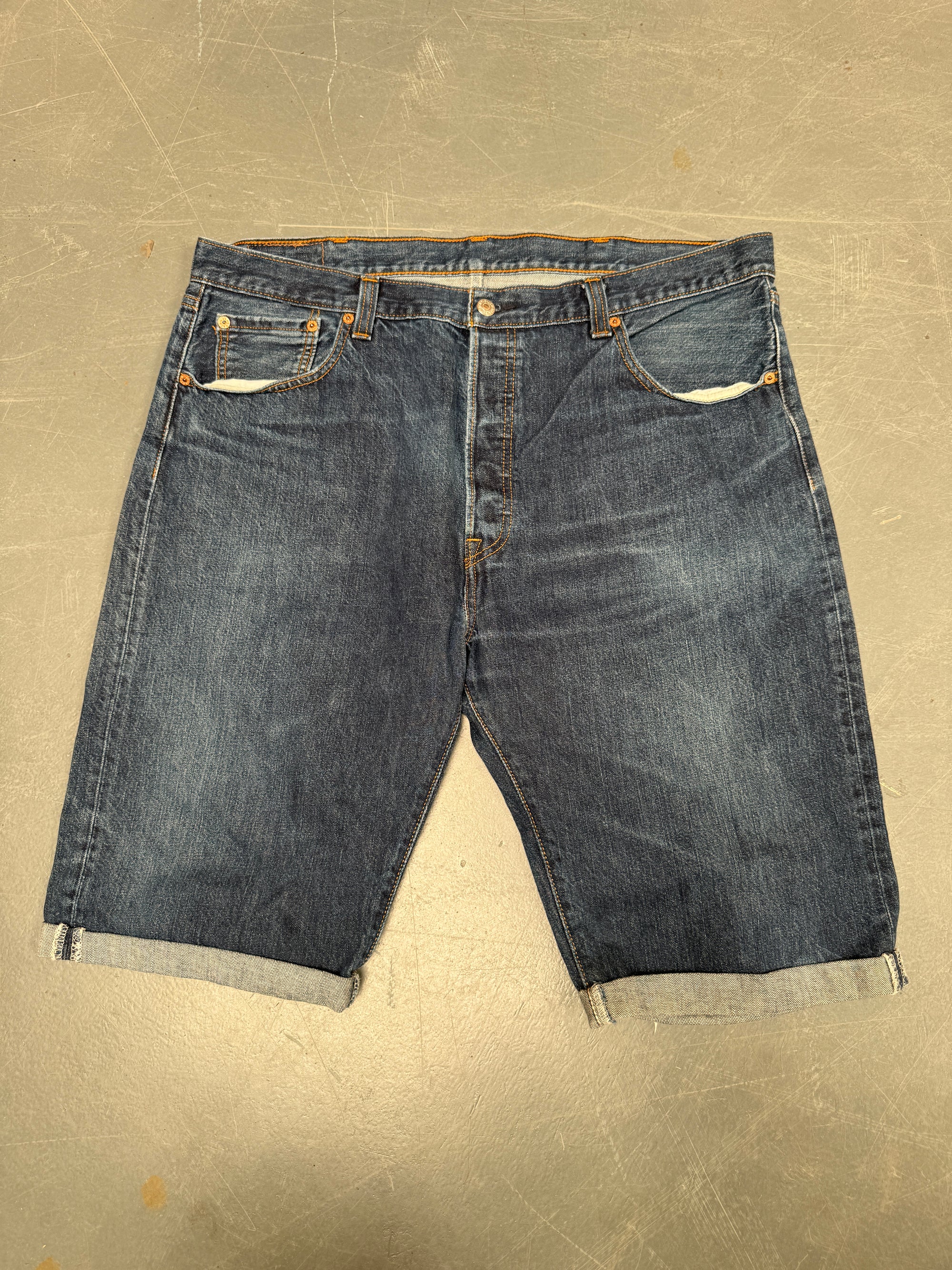 Vintage Ladies Levis Cut Off Denim Shorts - 90s Made - W 40 - SH220