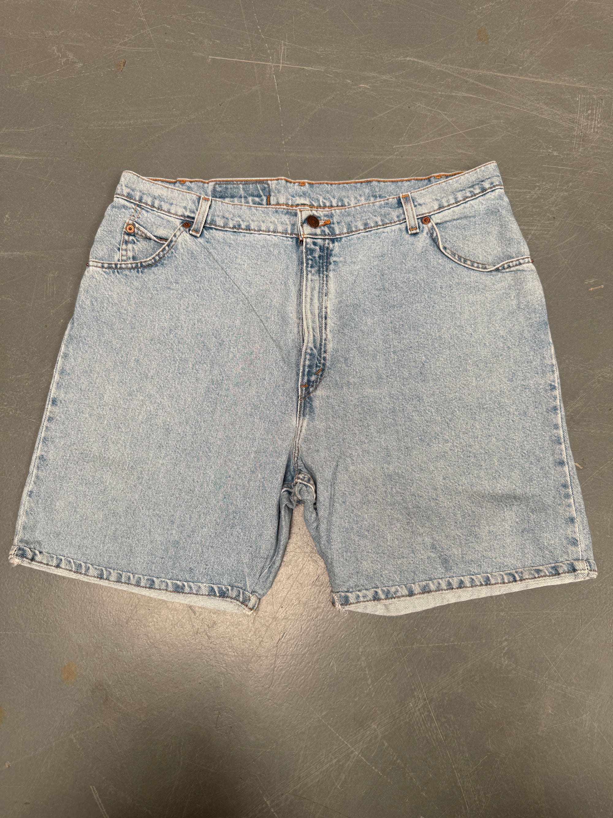 Vintage Ladies Levis Cut Off Denim Shorts - 90s Made - W 38 - SH222