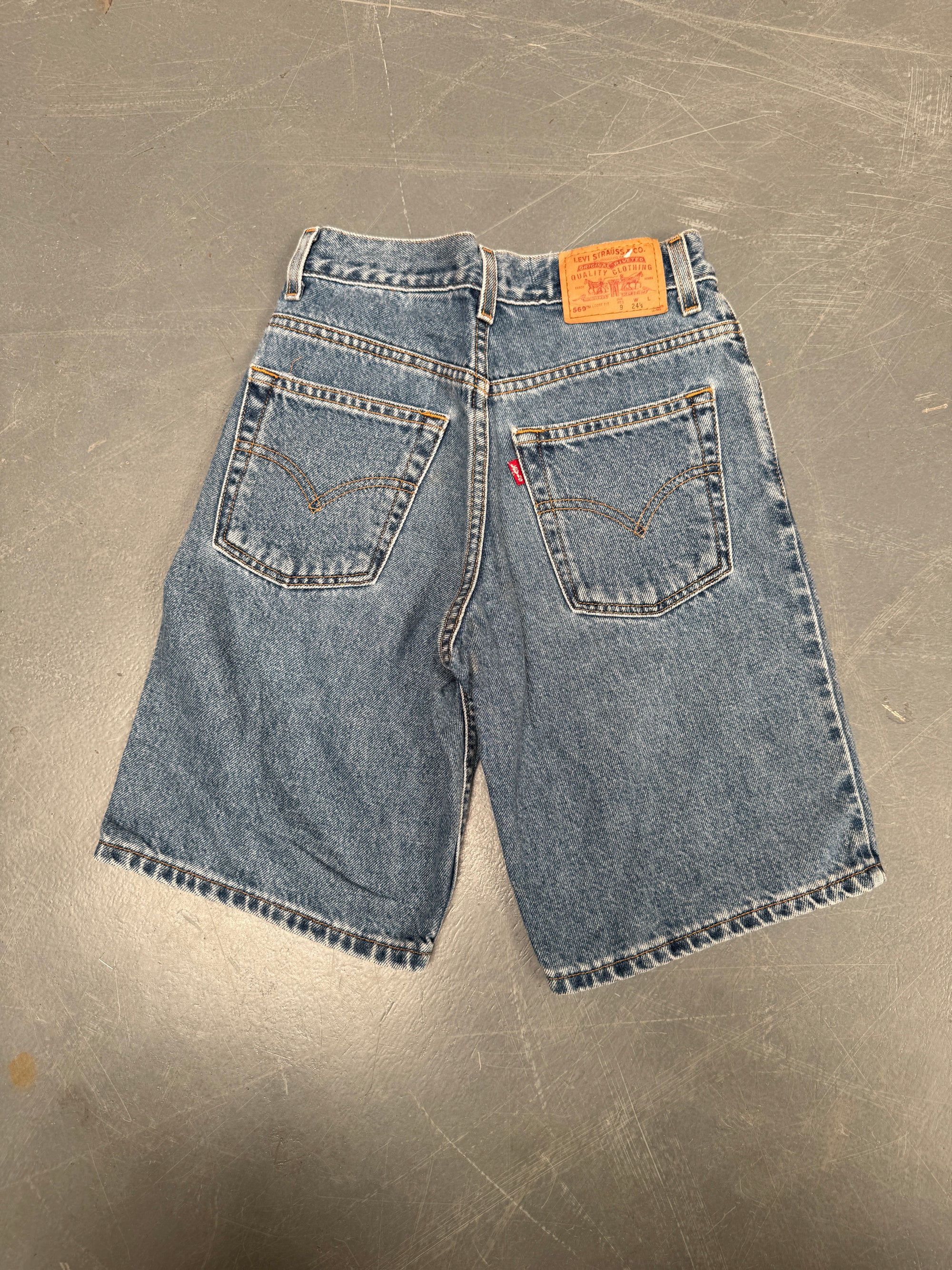 Vintage Ladies Levis Cut Off Denim Shorts - 90s Made - W 24 - SH225