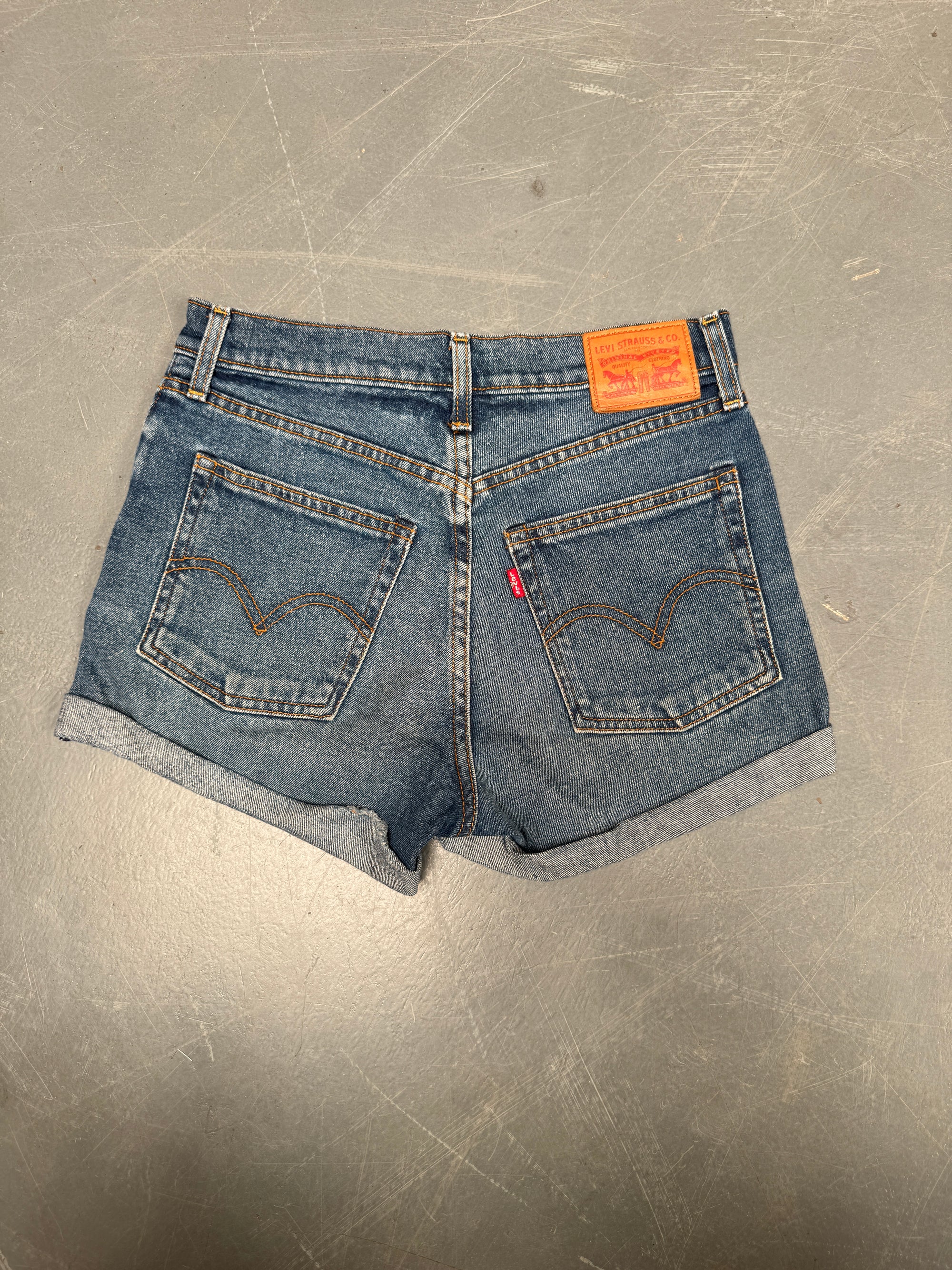 Vintage Ladies Levis Cut Off Denim Shorts - 90s Made - W 27 - SH227