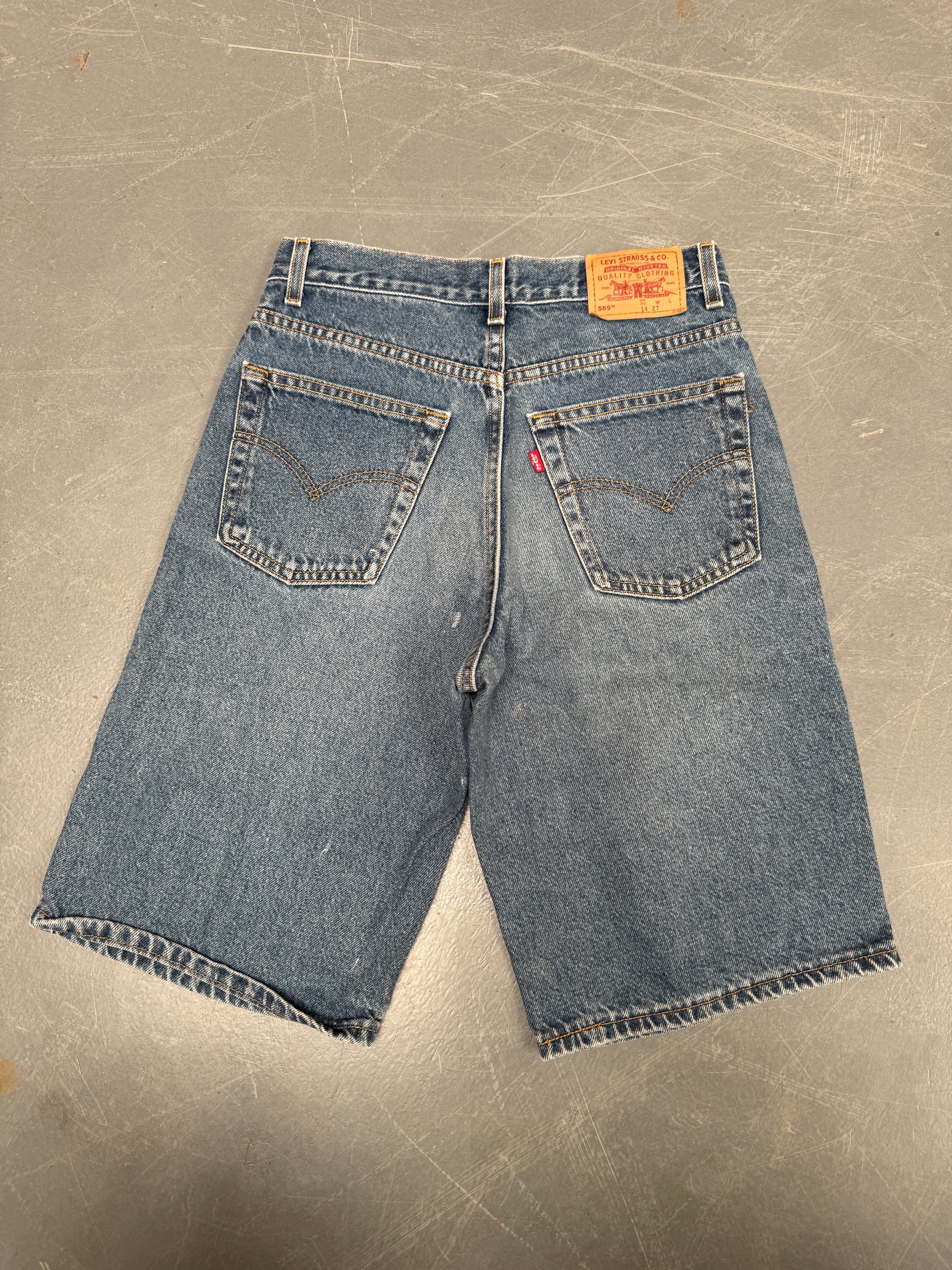 Vintage Ladies Levis Cut Off Denim Shorts - 90s Made - W 27 - SH228