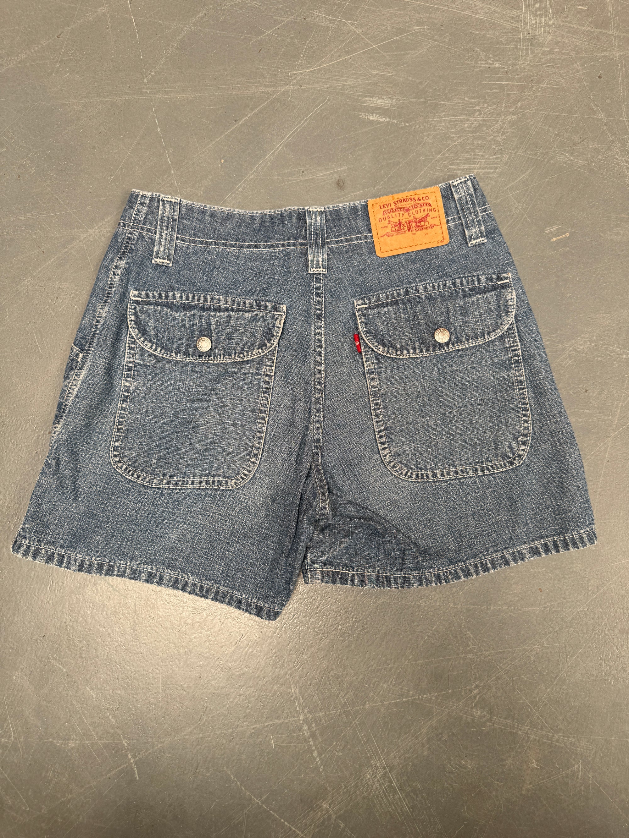 Vintage Ladies Levis Cut Off Denim Shorts - 90s Made - W 27 - SH229
