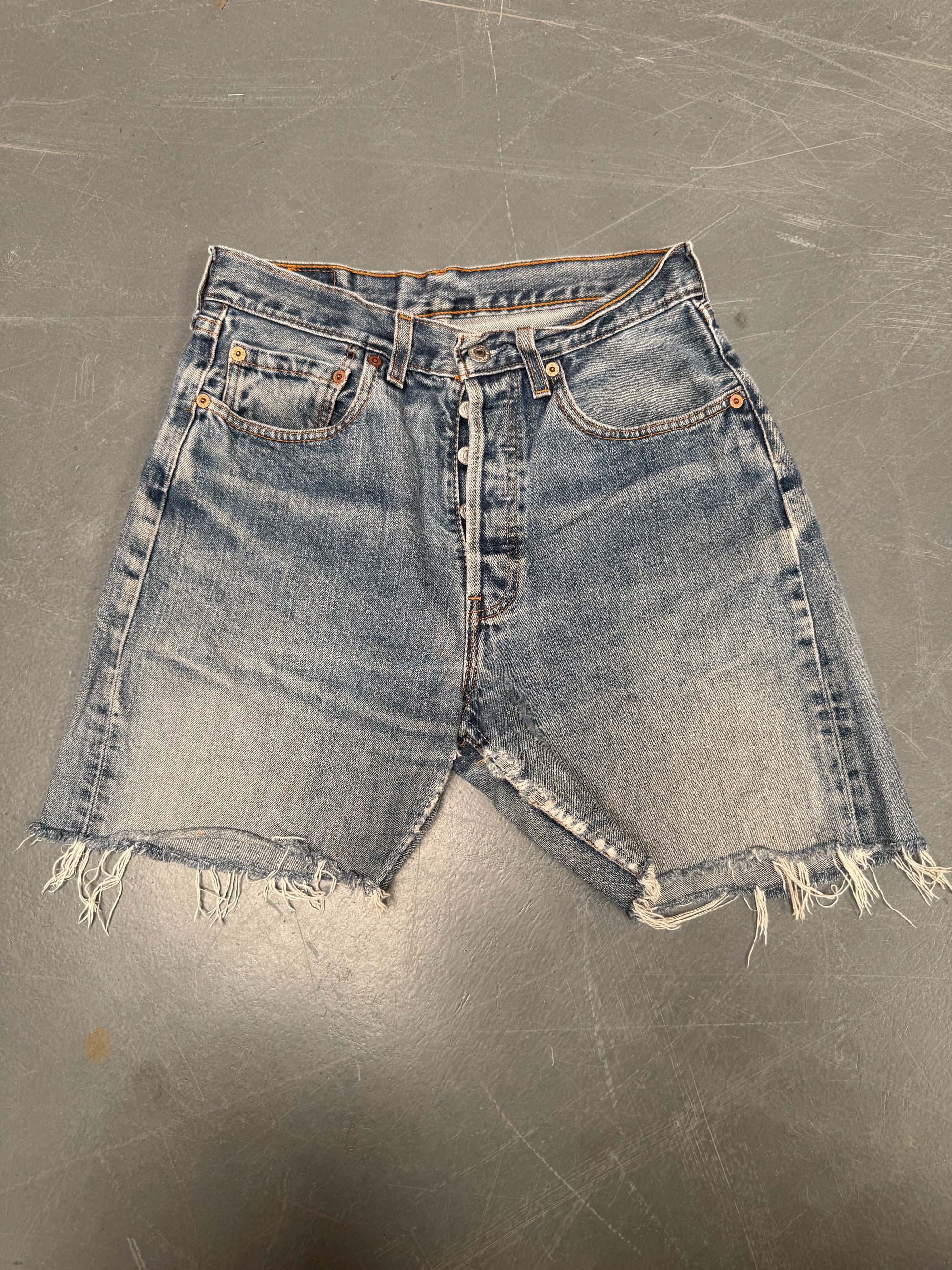 Vintage Ladies Levis Cut Off Denim Shorts - 90s Made - W 26 - SH231