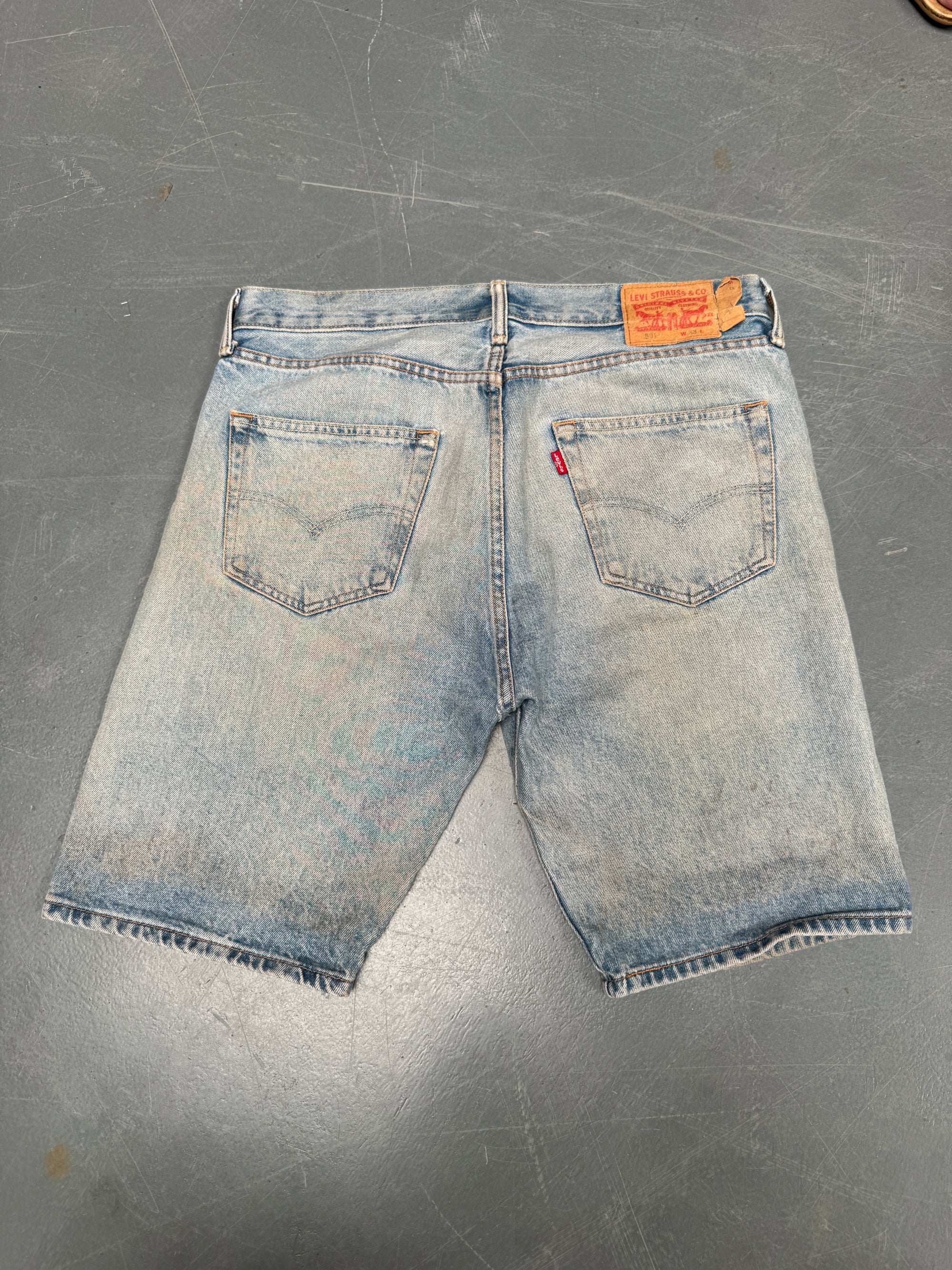 Vintage Ladies Levis Cut Off Denim Shorts - 90s Made - W 34 - SH232