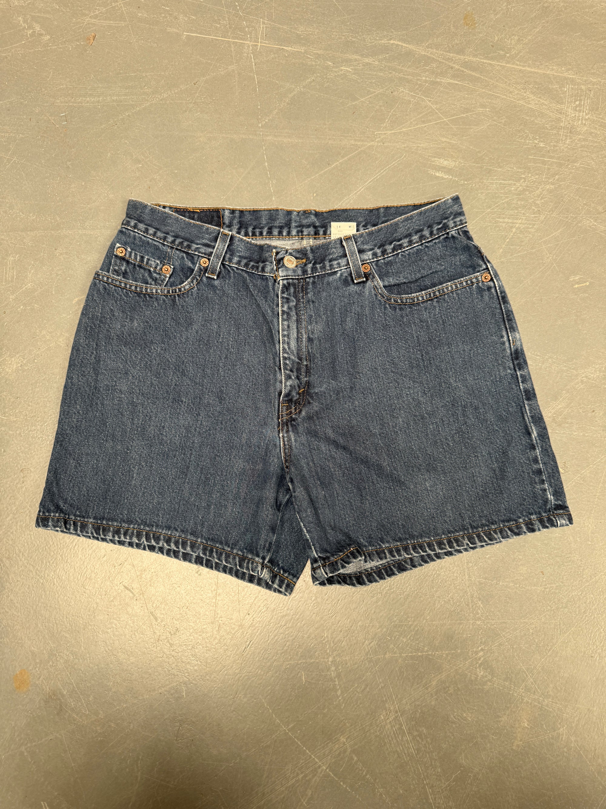 Vintage Ladies Levis Cut Off Denim Shorts - 90s Made - W 32 - SH234