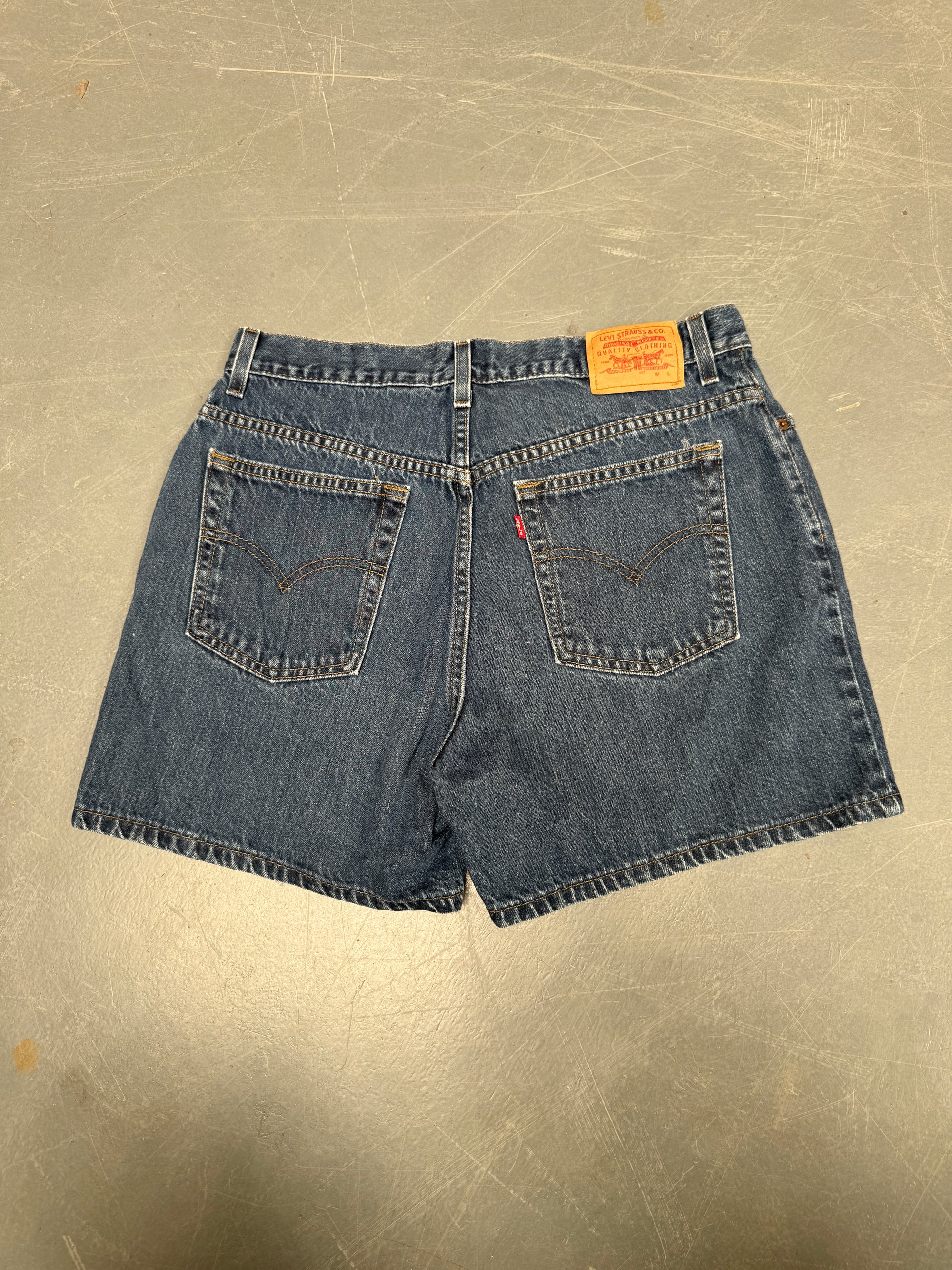Vintage Ladies Levis Cut Off Denim Shorts - 90s Made - W 32 - SH234