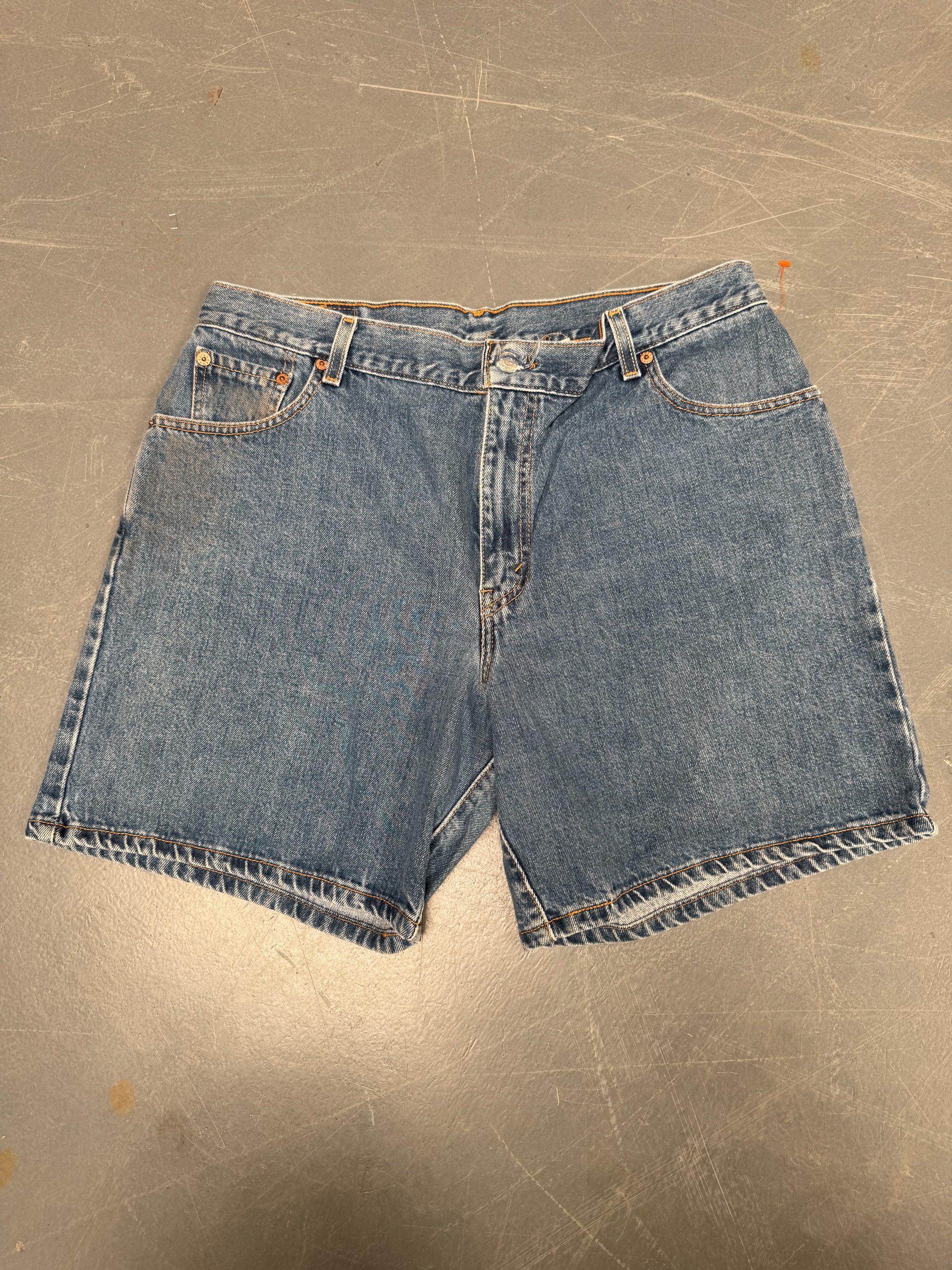 Vintage Ladies Levis Cut Off Denim Shorts - 90s Made - W 35 - SH236