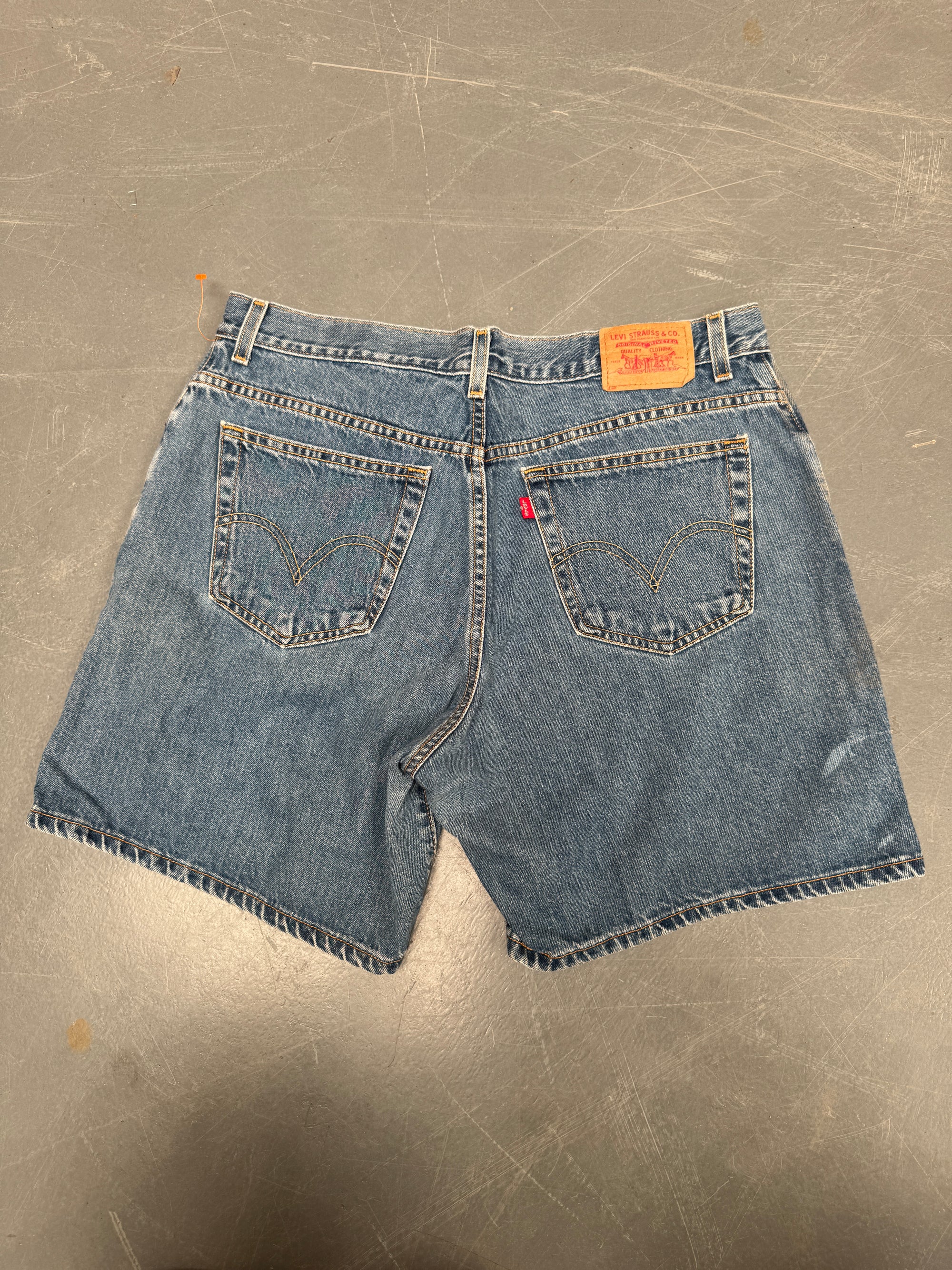 Vintage Ladies Levis Cut Off Denim Shorts - 90s Made - W 35 - SH236