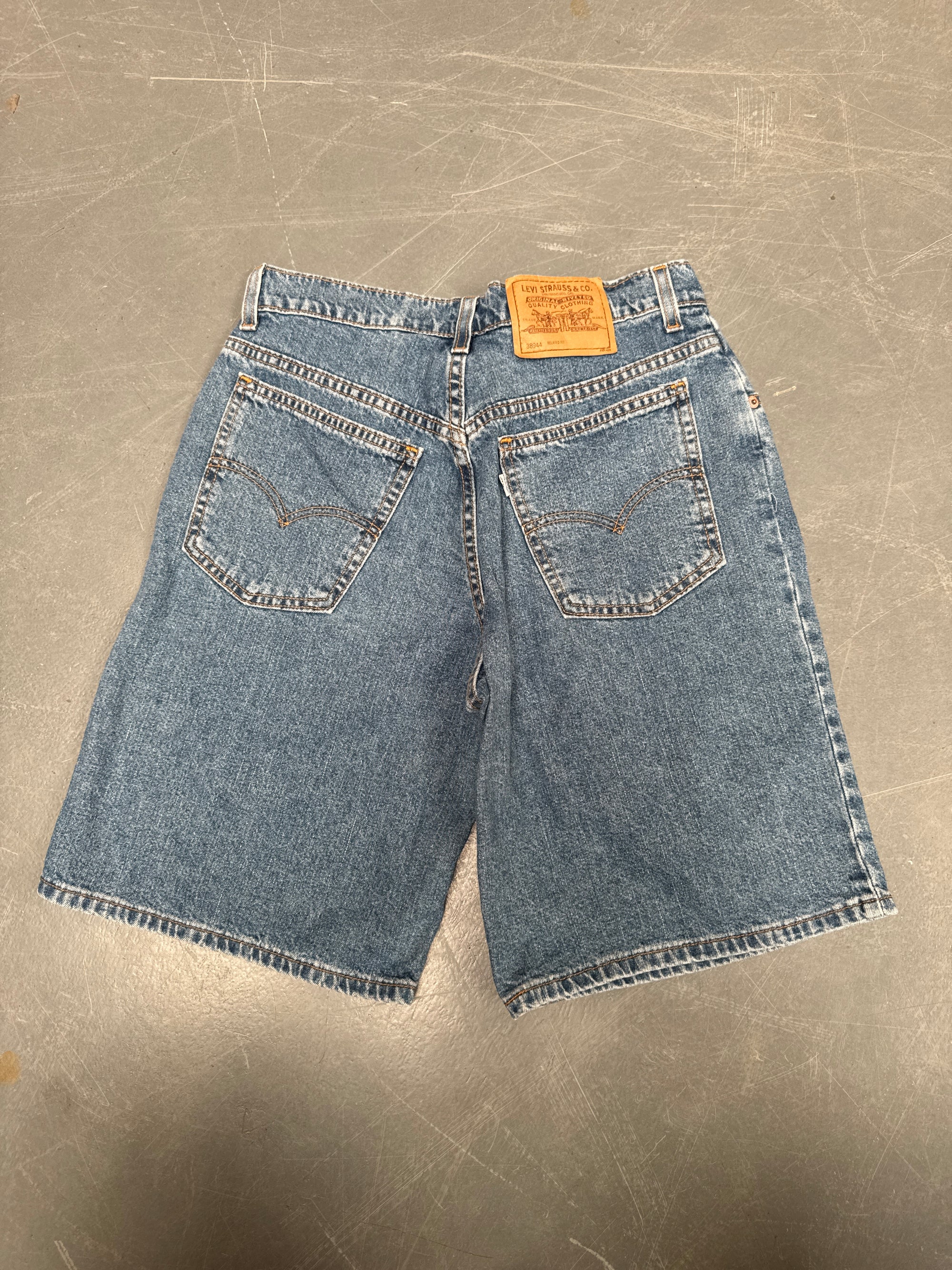 Vintage Ladies Levis Cut Off Denim Shorts - 90s Made - W 28 - SH238