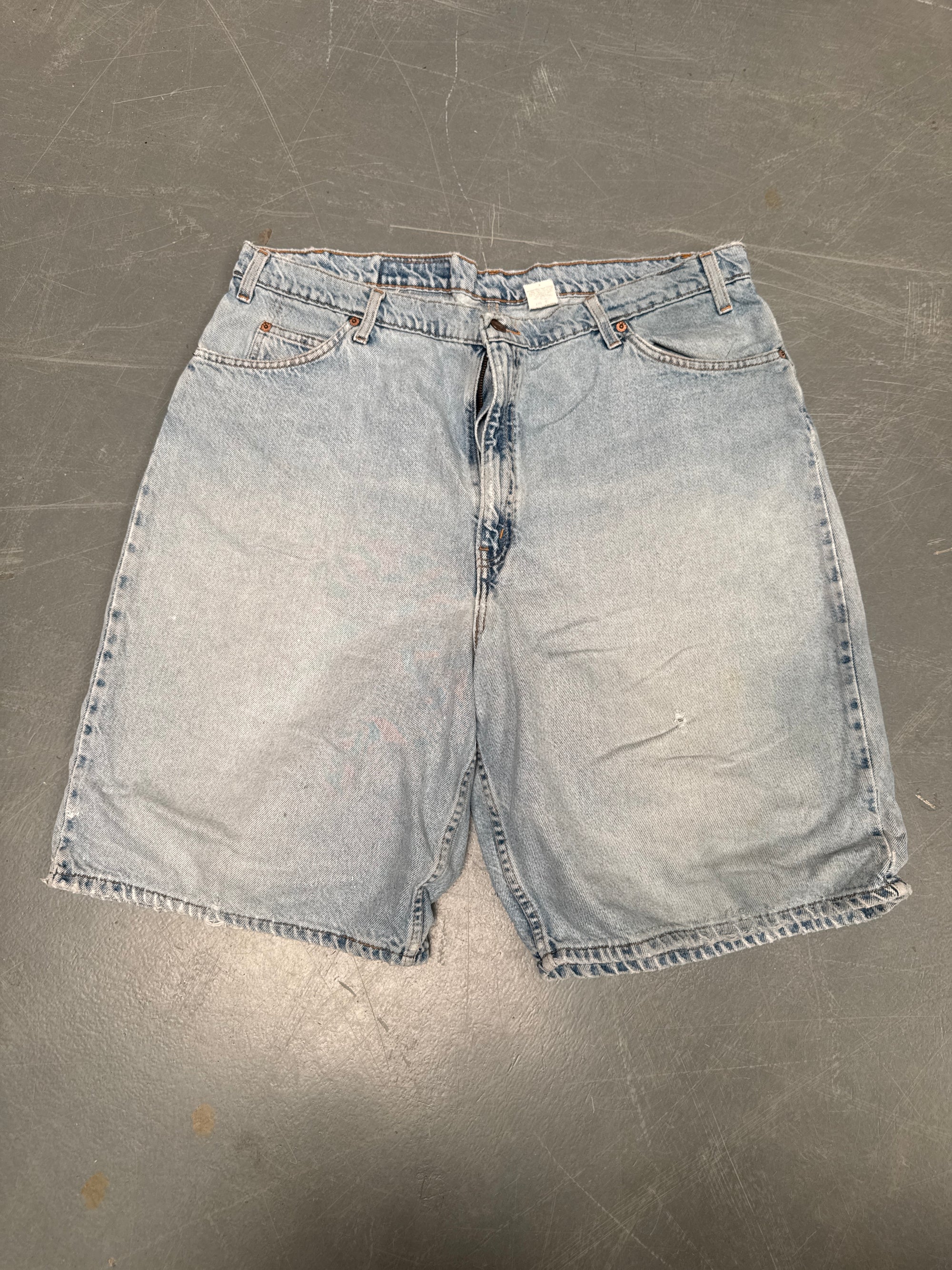 Vintage Ladies Levis Cut Off Denim Shorts - 90s Made - W 38 - SH240