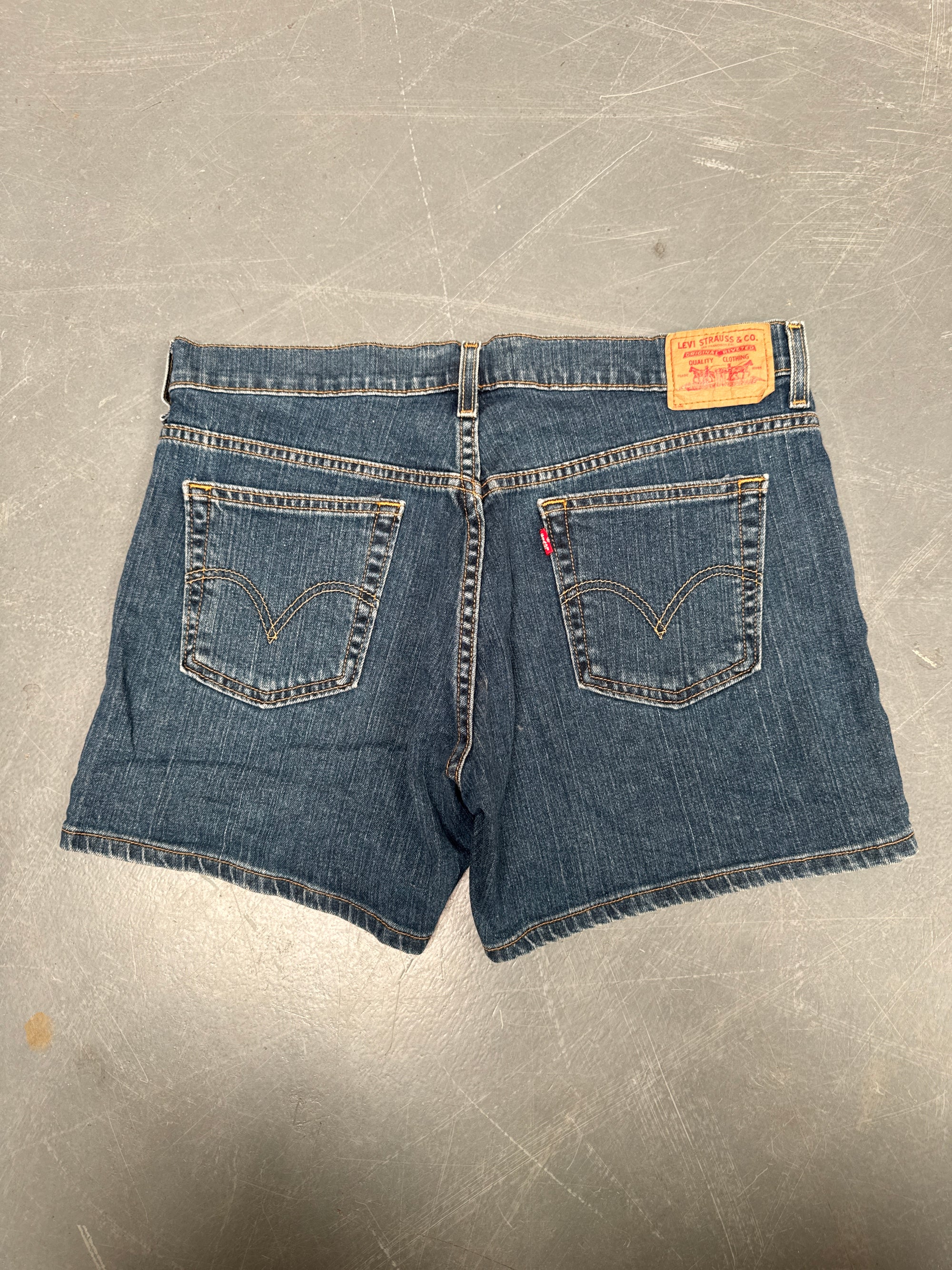 Vintage Ladies Levis Cut Off Denim Shorts - 90s Made - W 34 - SH241