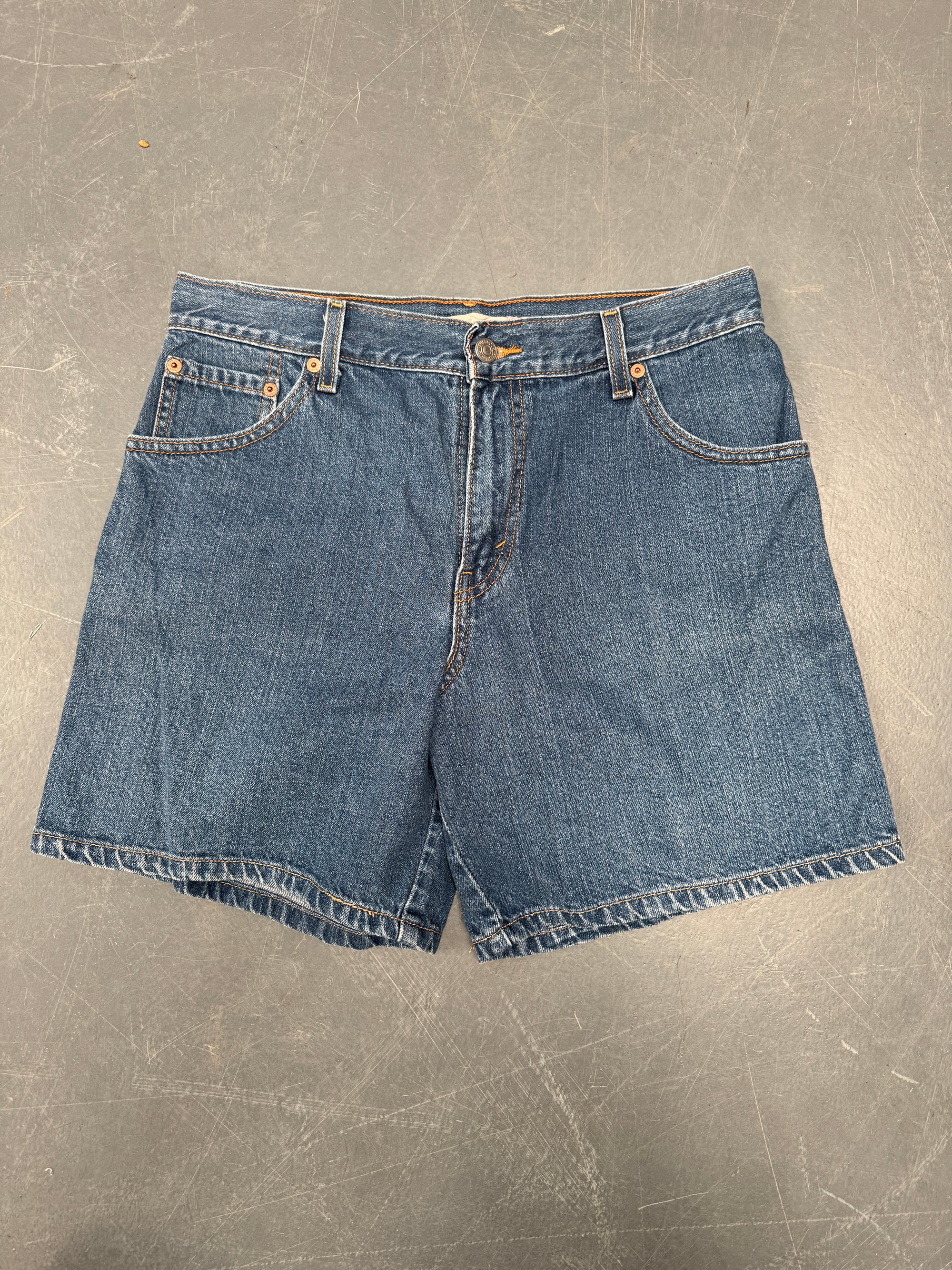 Vintage Ladies Levis Cut Off Denim Shorts - 90s Made - W 31 - SH243