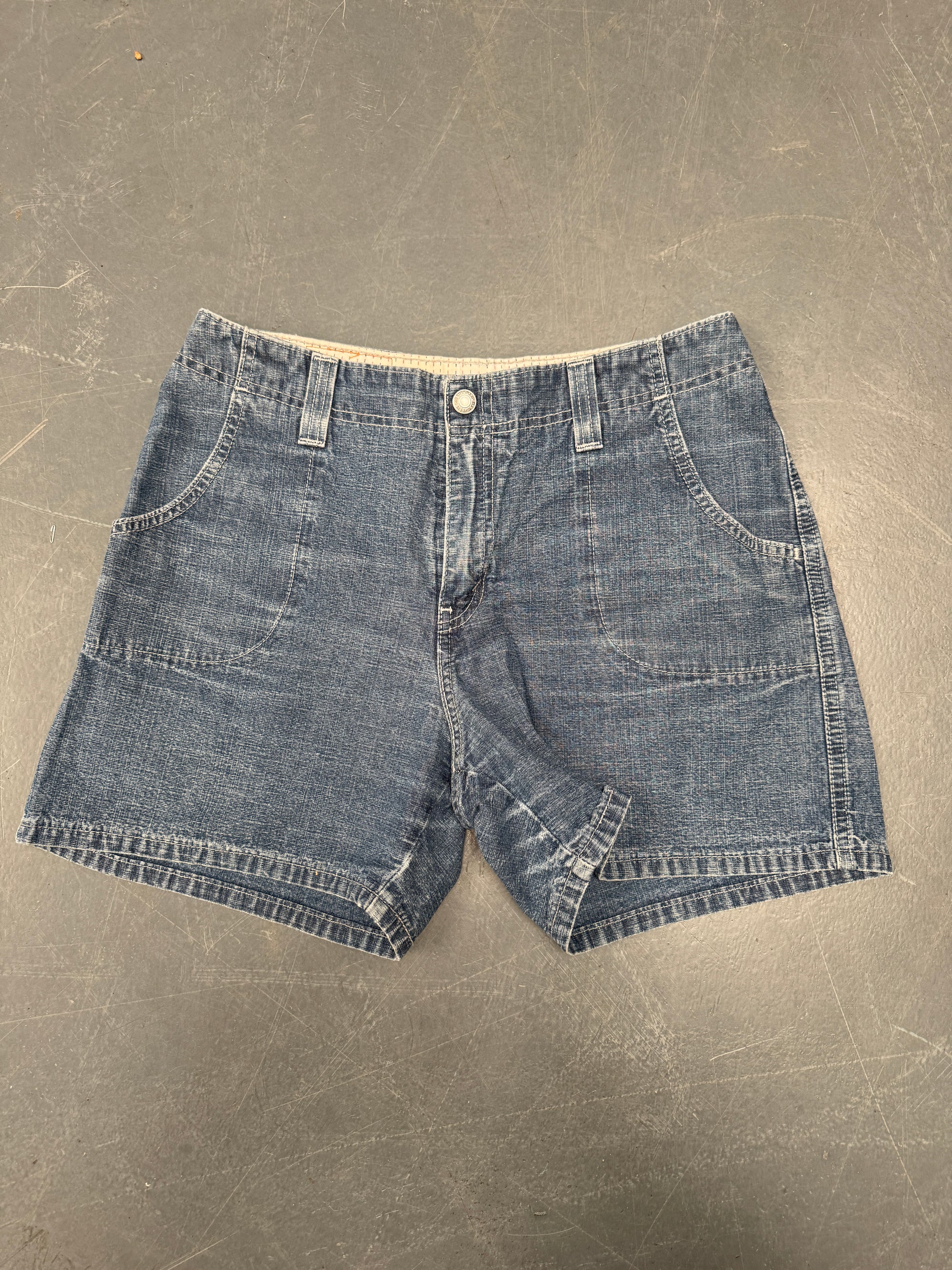 Vintage Ladies Levis Cut Off Denim Shorts - 90s Made - W 30 - SH246